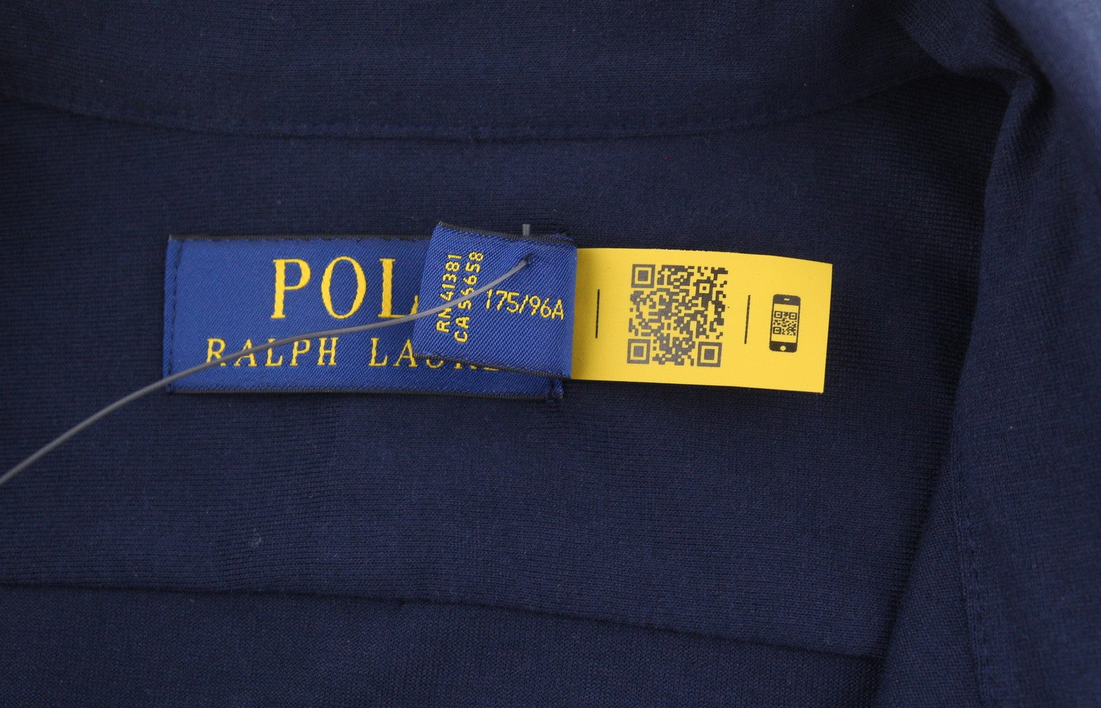 RALPH LAUREN Men Shirt M Dark Blue Cutaway Button-Up Embroidered Logo RRP160