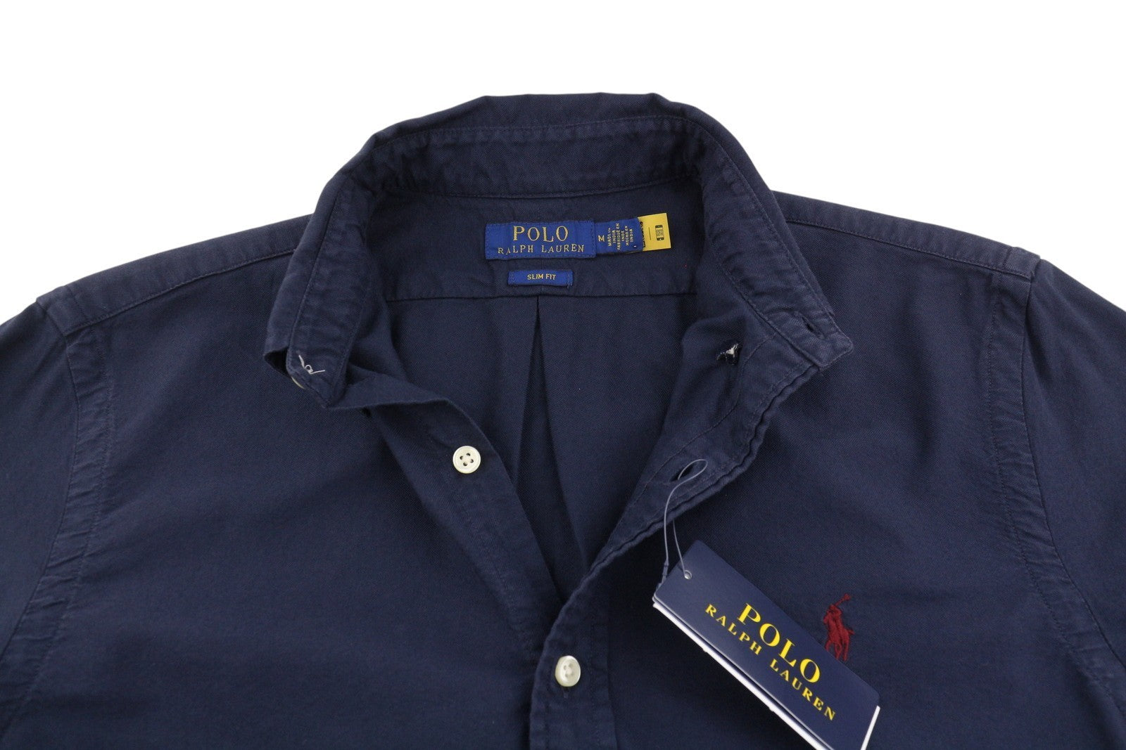 RALPH LAUREN Core Replen Men Shirt M Blue Button-Down Slim Fit Casual RRP159