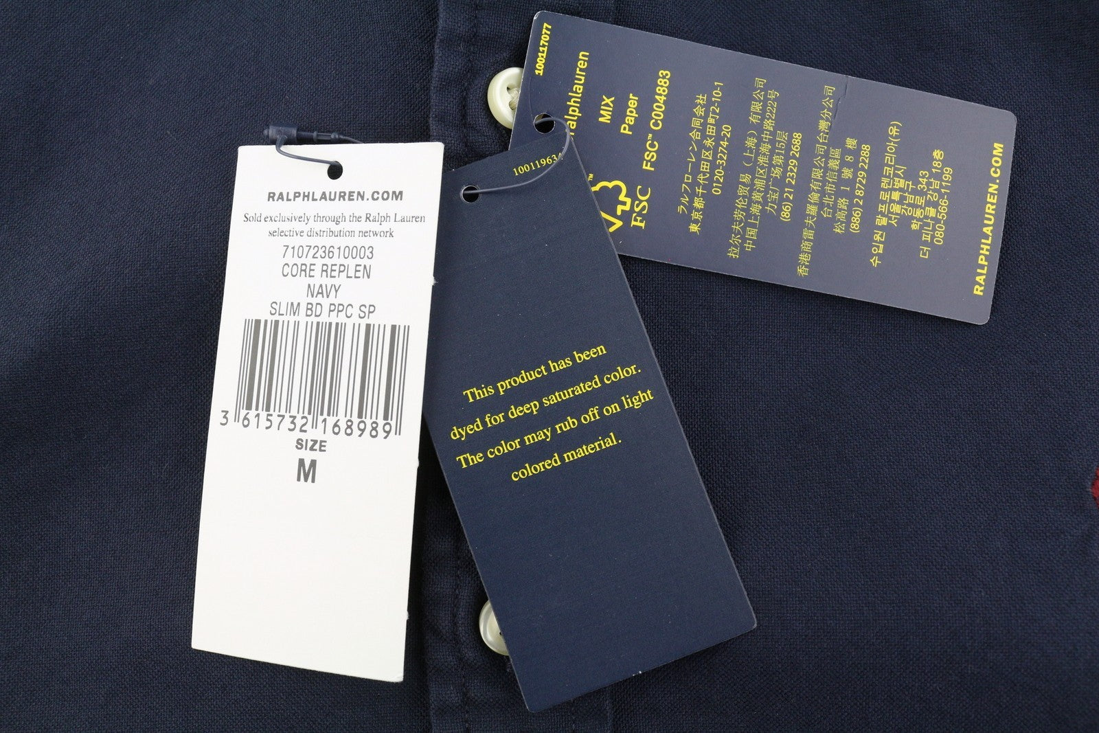 RALPH LAUREN Core Replen Men Shirt M Blue Button-Down Slim Fit Casual RRP159