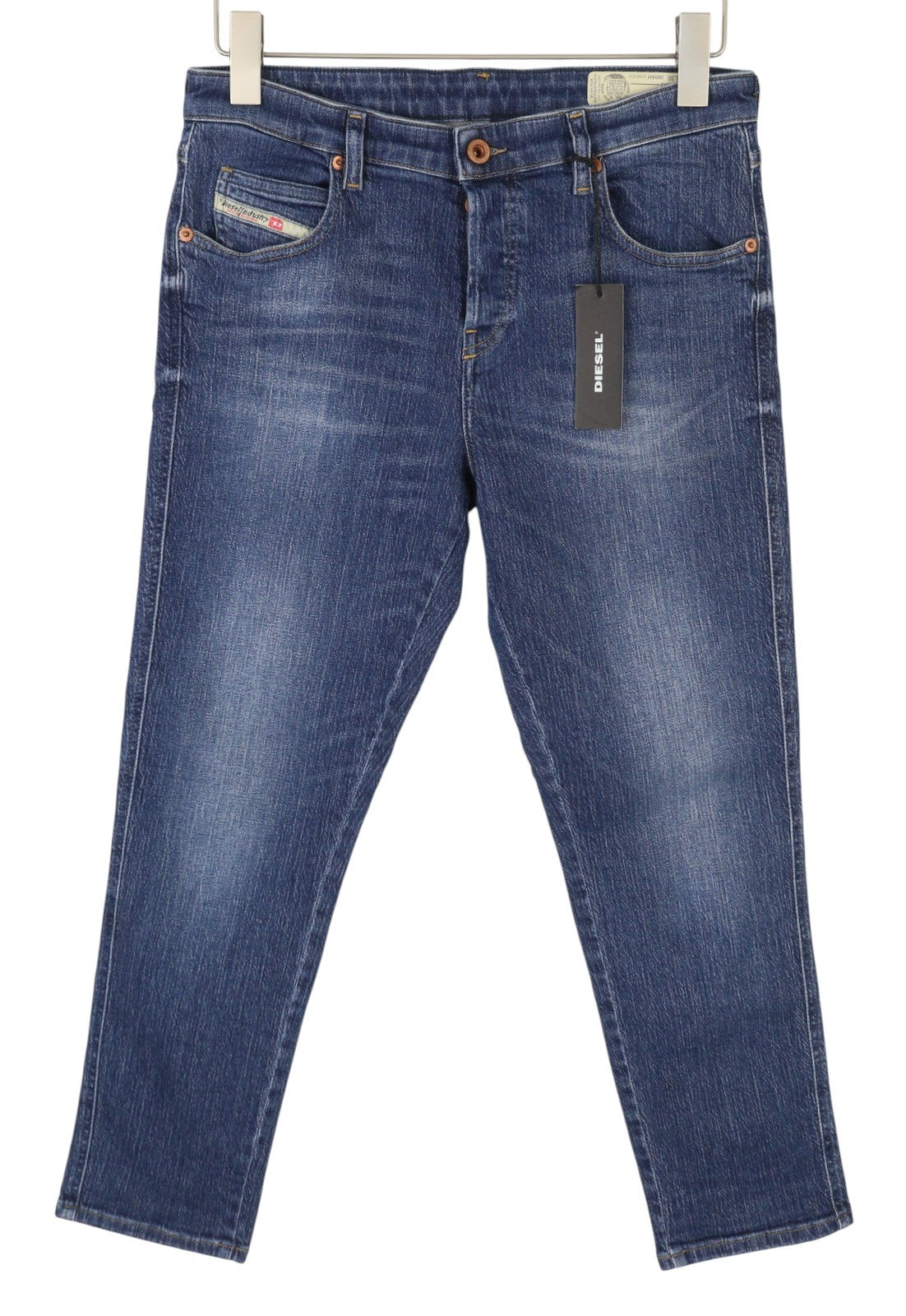 DIESEL Babhila 089AH Women Trousers W29/L30 Blue Faded Slim Skinny Fit Stretch