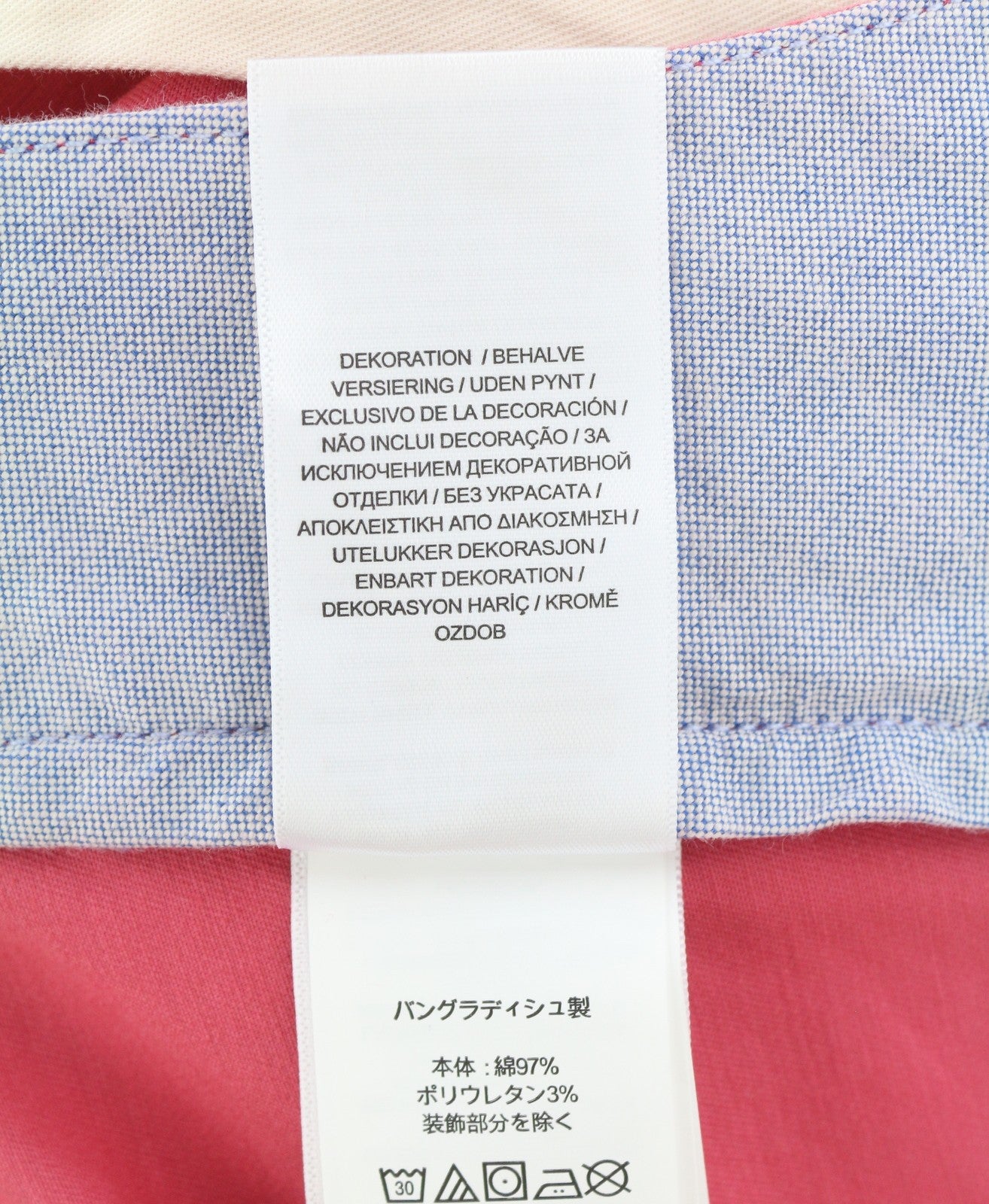 RALPH LAUREN Men Trousers W32/L32 Pink Chino Slim Stretch Zip Fly Logo RRP179