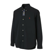 RALPH LAUREN Core Replen Men Shirt XL Black Button-Down Neck Slim Fit RRP159