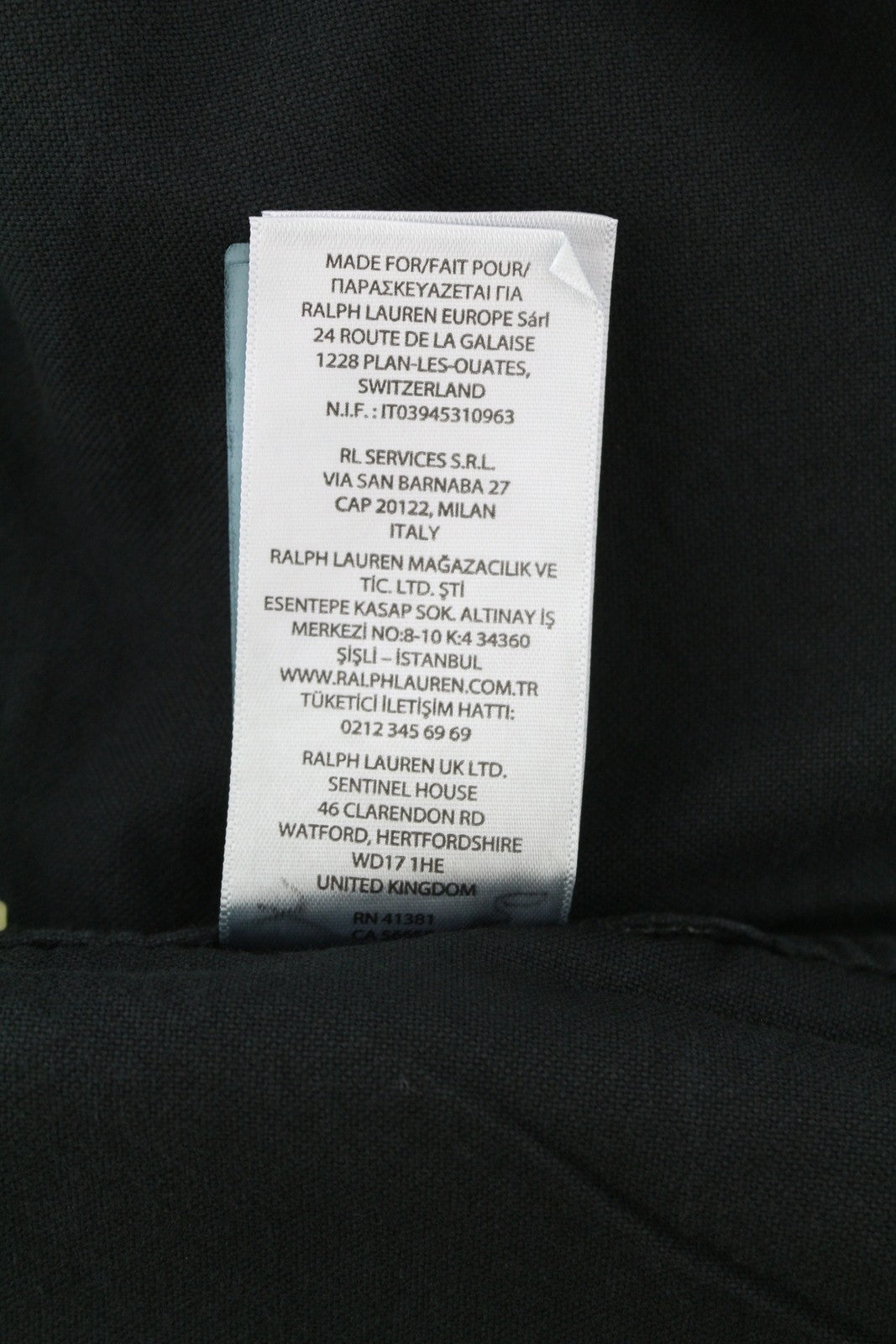 RALPH LAUREN Core Replen Men Shirt XL Black Button-Down Neck Slim Fit RRP159