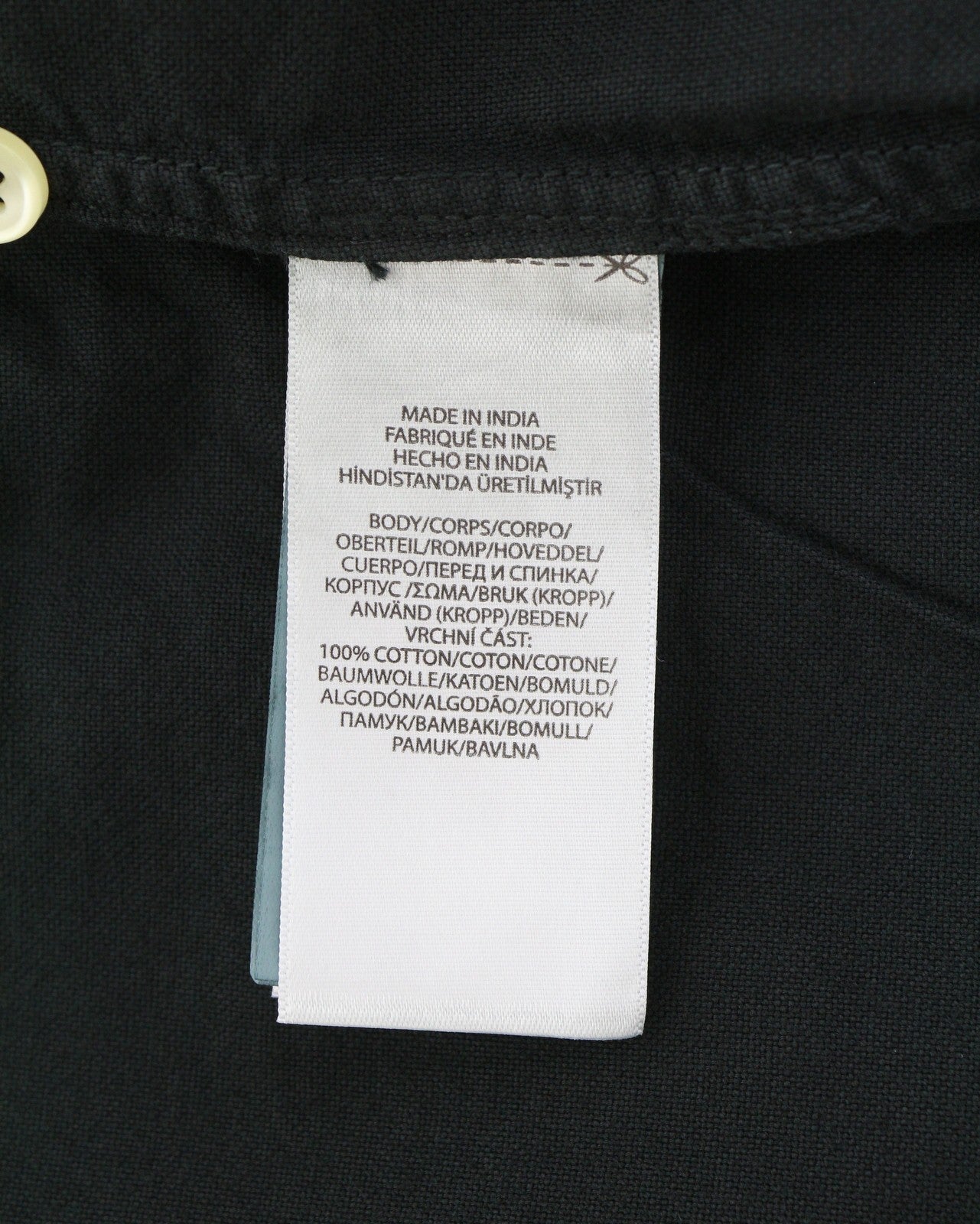 RALPH LAUREN Core Replen Men Shirt XL Black Button-Down Neck Slim Fit RRP159