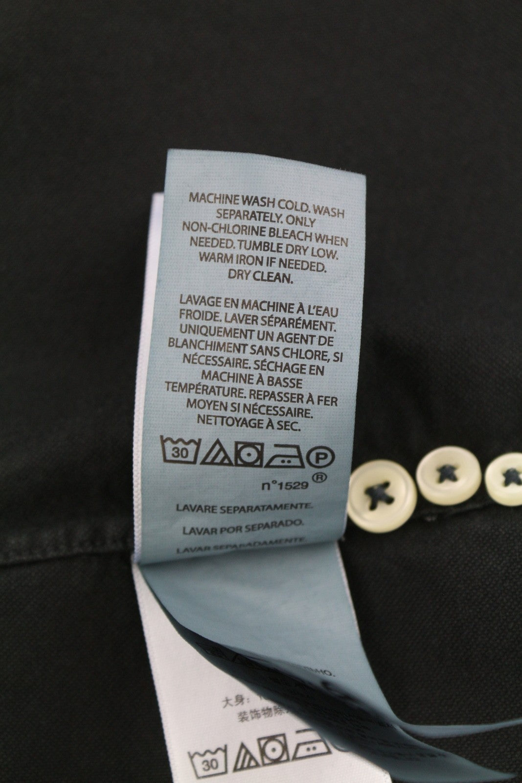 RALPH LAUREN Core Replen Men Shirt 2XL Black Button- Down Neck Custom Fit RRP149