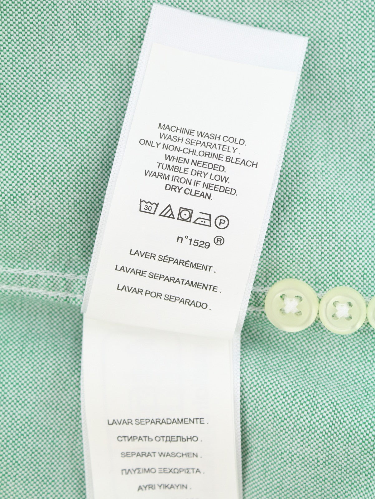 RALPH LAUREN Men Shirt L Green Button-Down Neck Custom Fit Logo Casual RRP169