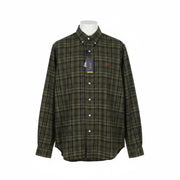 RALPH LAUREN Men Shirt XL Green Flannel Plaid Custom Fit Performance Button-Down