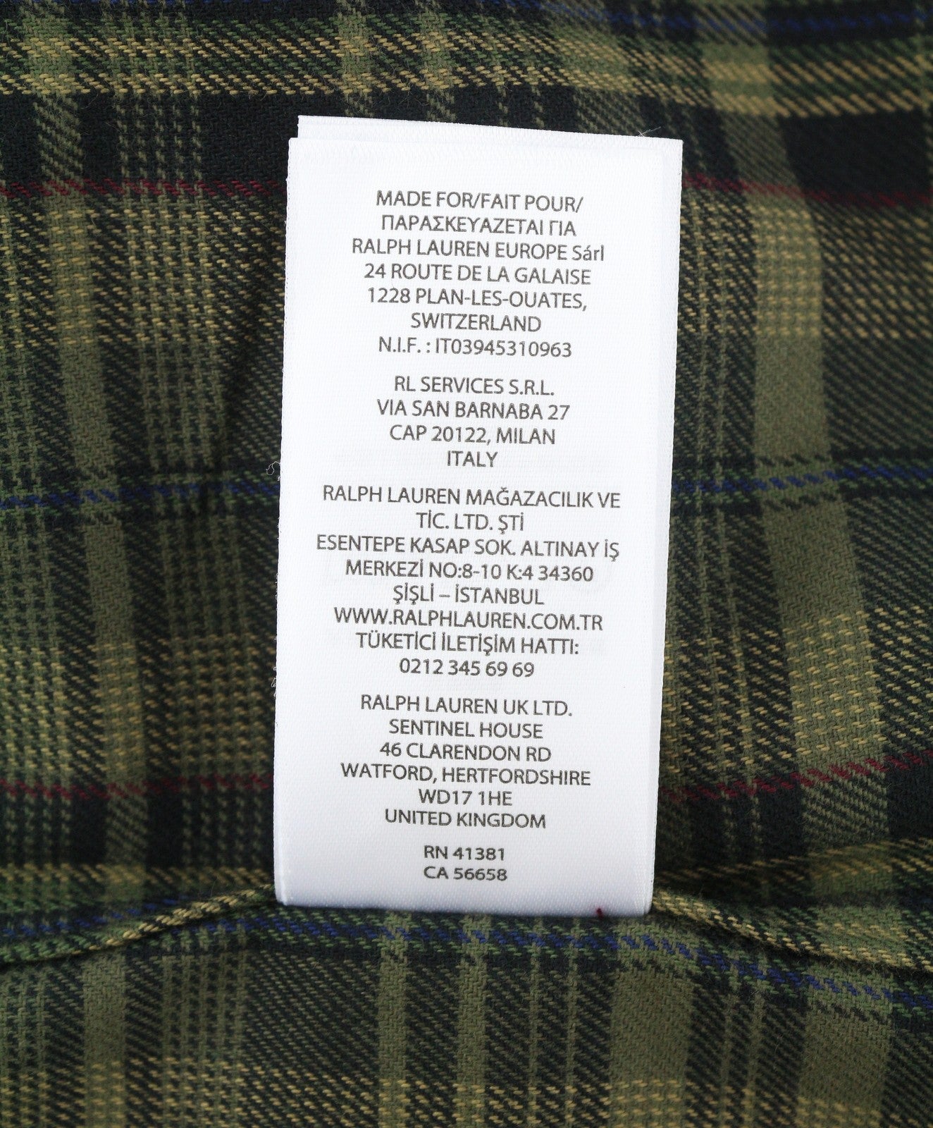 RALPH LAUREN Men Shirt XL Green Flannel Plaid Custom Fit Performance Button-Down