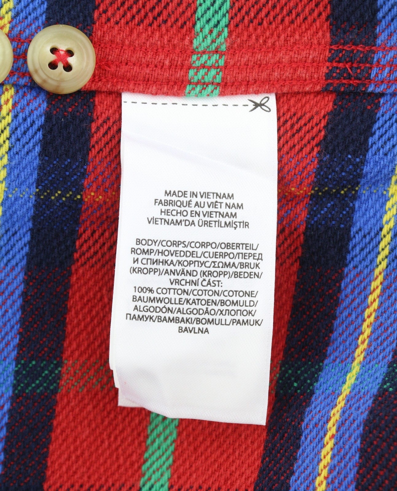 RALPH LAUREN Men Shirt M Red Plaid Classic Fit Spread Neck Button-Up Logo Thick