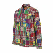 RALPH LAUREN Men Shirt M Colourful Patches Classic Fit Button-Up Spread Casual