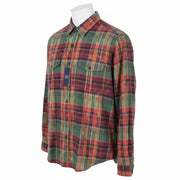 RALPH LAUREN Men Shirt L Colourful Check Classic Fit Spread Neck Casual Roll-Up