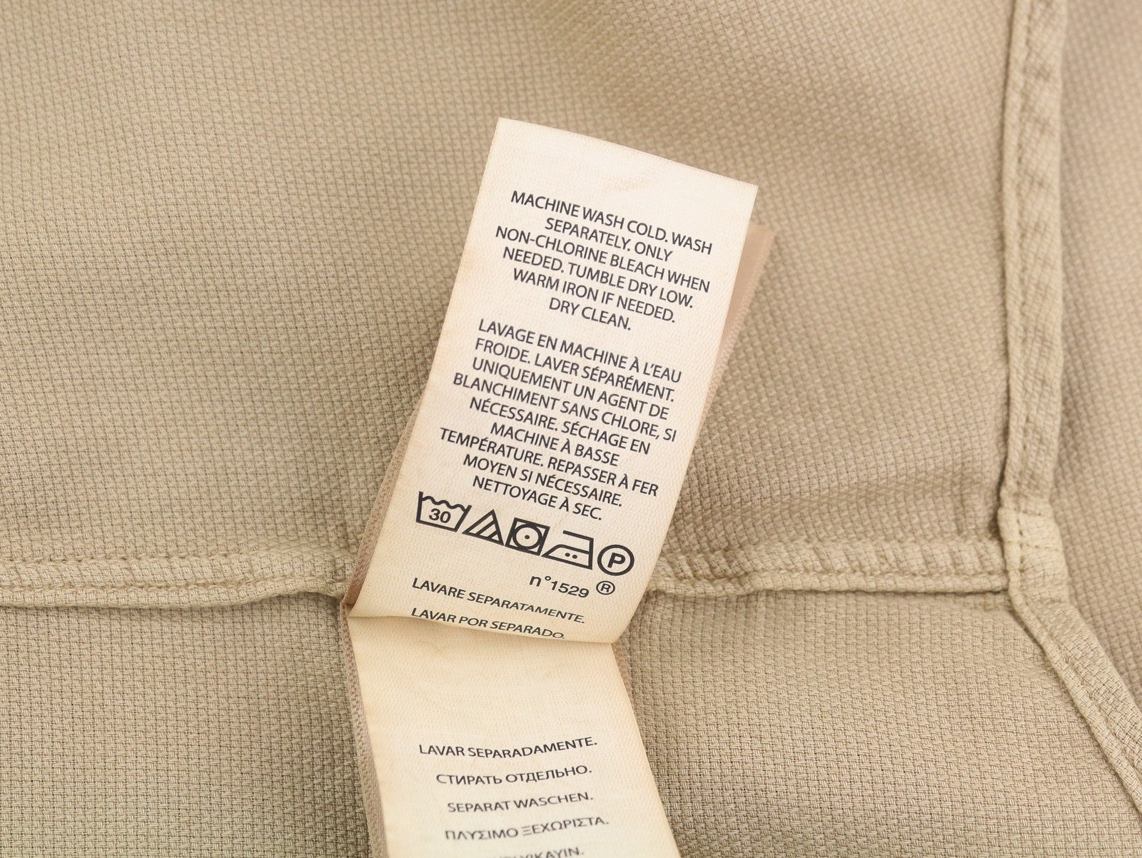 RALPH LAUREN Surrey Tan Men Shirt M Brown Button-Down Neck Custom Fit RRP149