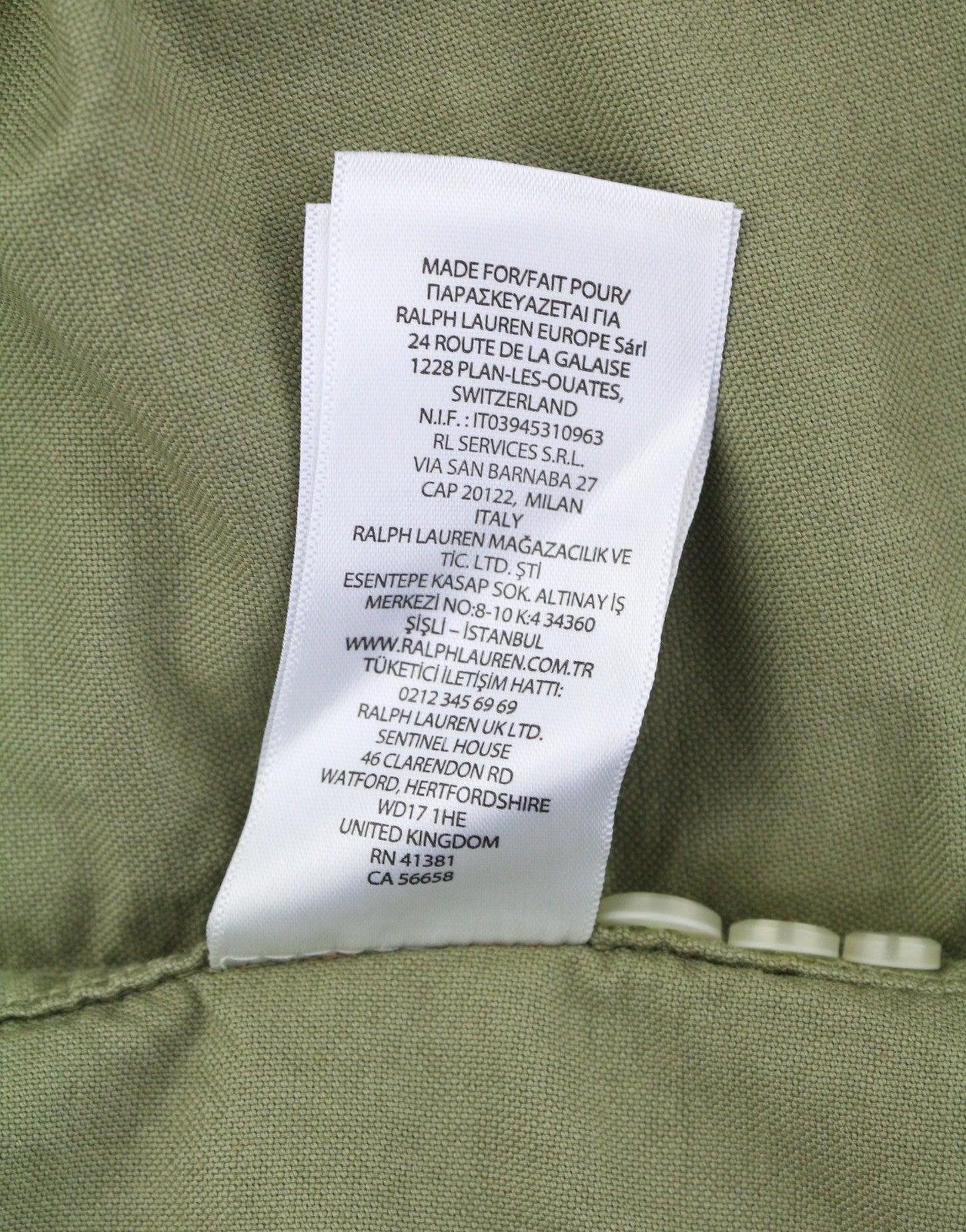 RALPH LAUREN Men Shirt M Green Button-Down Neck Slim Fit Logo Casual RRP149