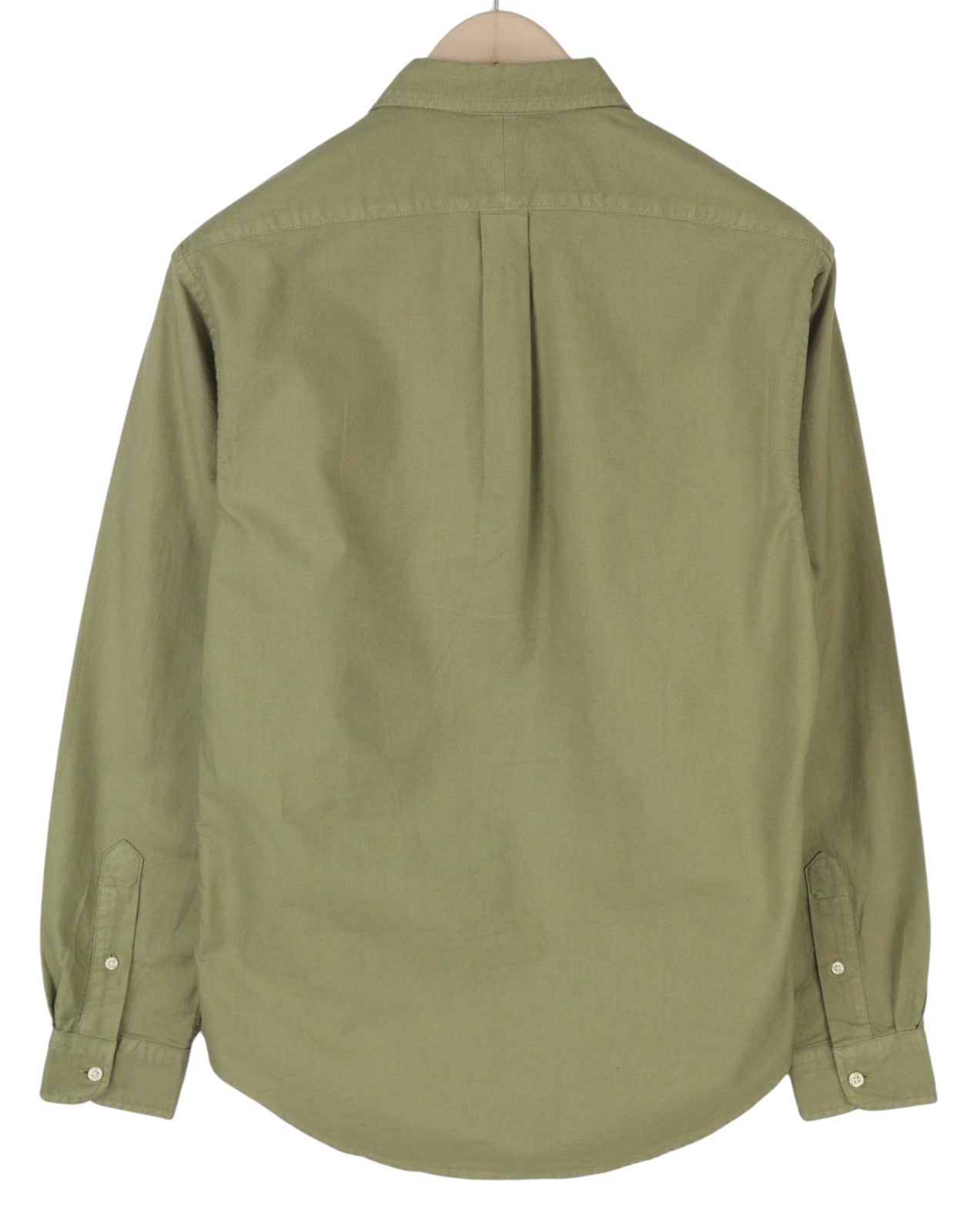 RALPH LAUREN Men Shirt M Green Button-Down Neck Slim Fit Logo Casual RRP149