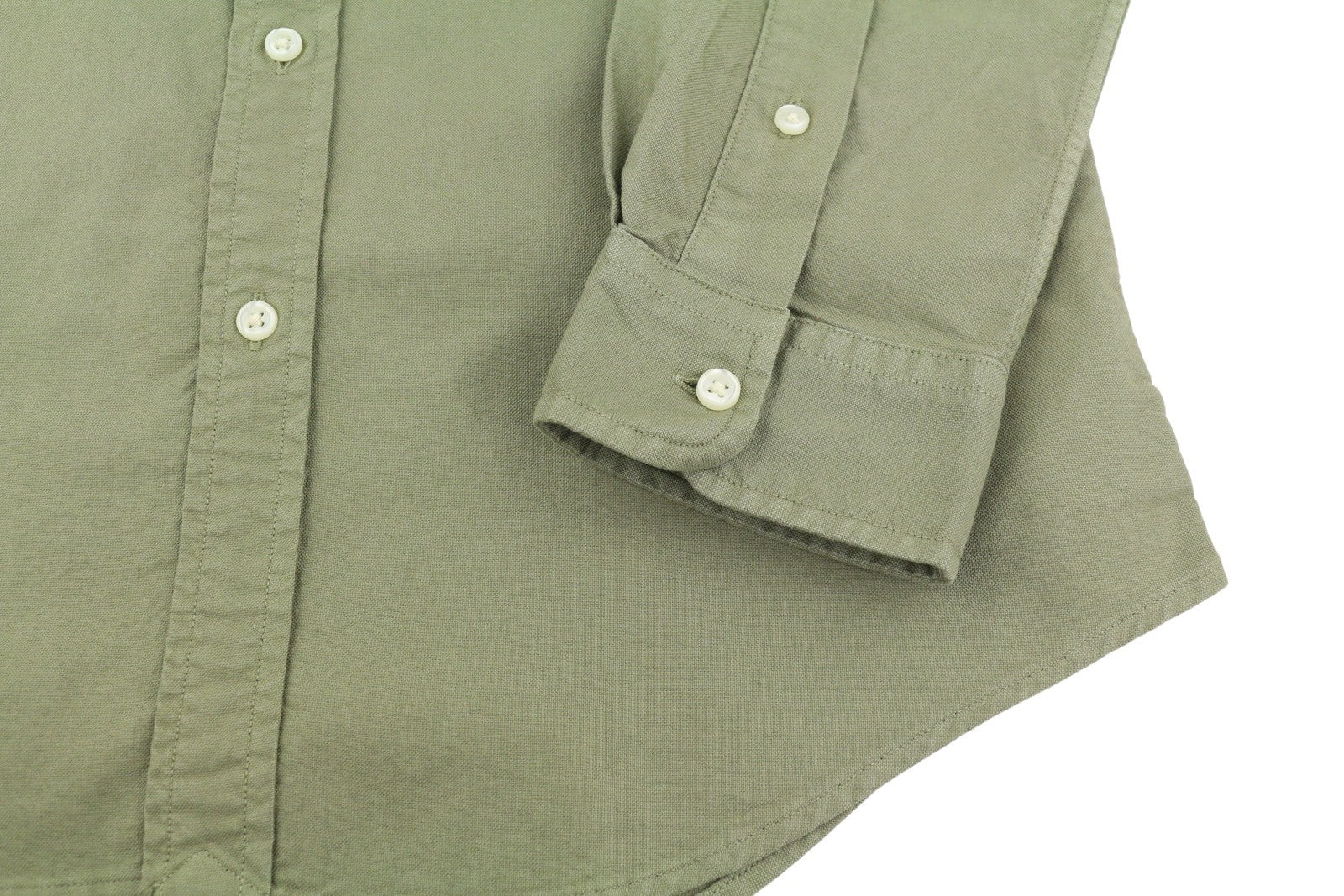 RALPH LAUREN Men Shirt M Green Button-Down Neck Slim Fit Logo Casual RRP149