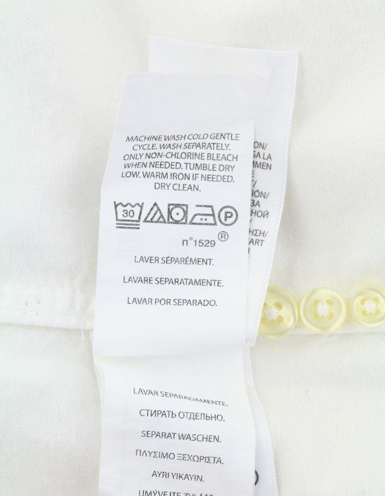 RALPH LAUREN Core Replen Men Shirt S White Button-Down Neck Slim Fit RRP159