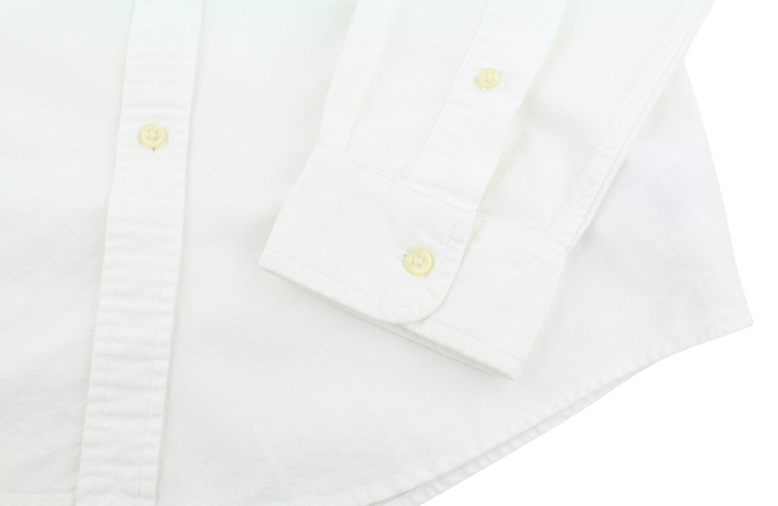 RALPH LAUREN Core Replen Men Shirt M White Button-Down Neck Slim Fit RRP159