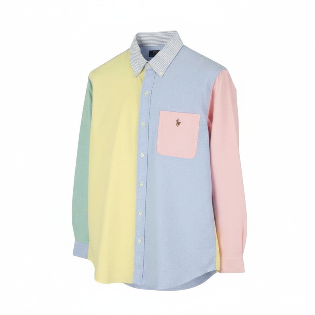 RALPH LAUREN Men Shirt 2XL Colourful Button-Down Neck Custom Fit Casual RRP230