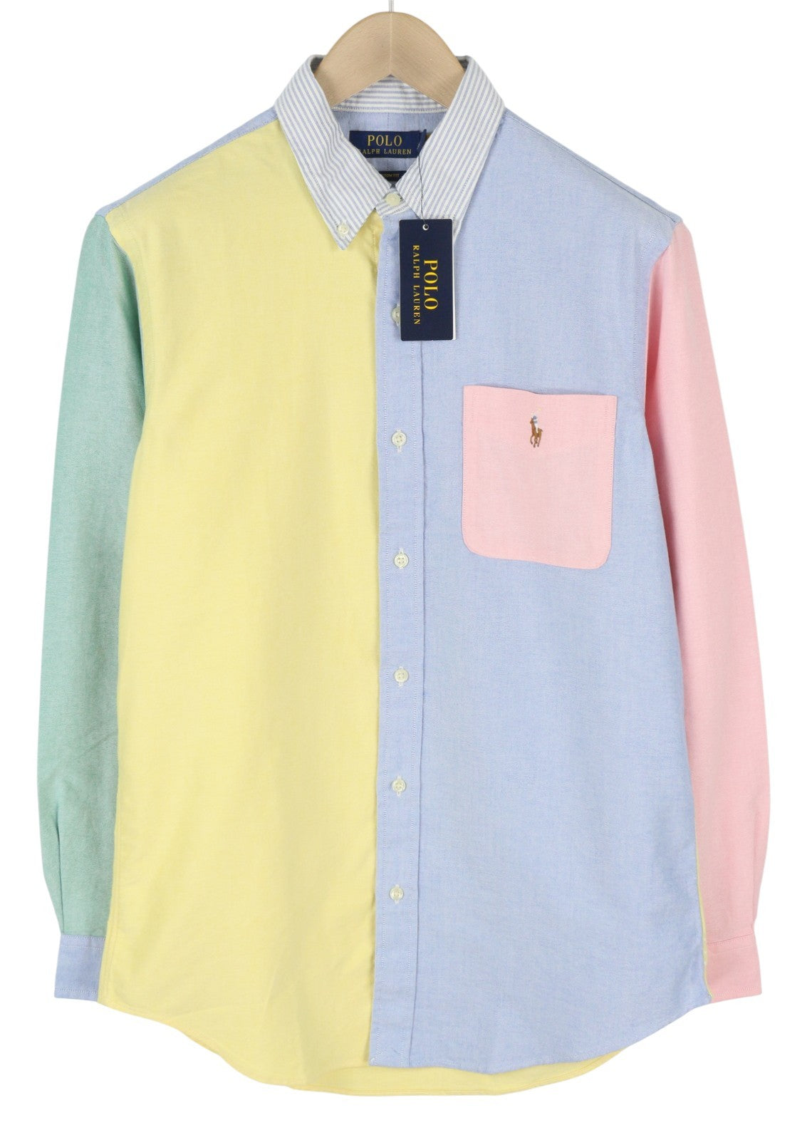 RALPH LAUREN Men Shirt 2XL Colourful Button-Down Neck Custom Fit Casual RRP230