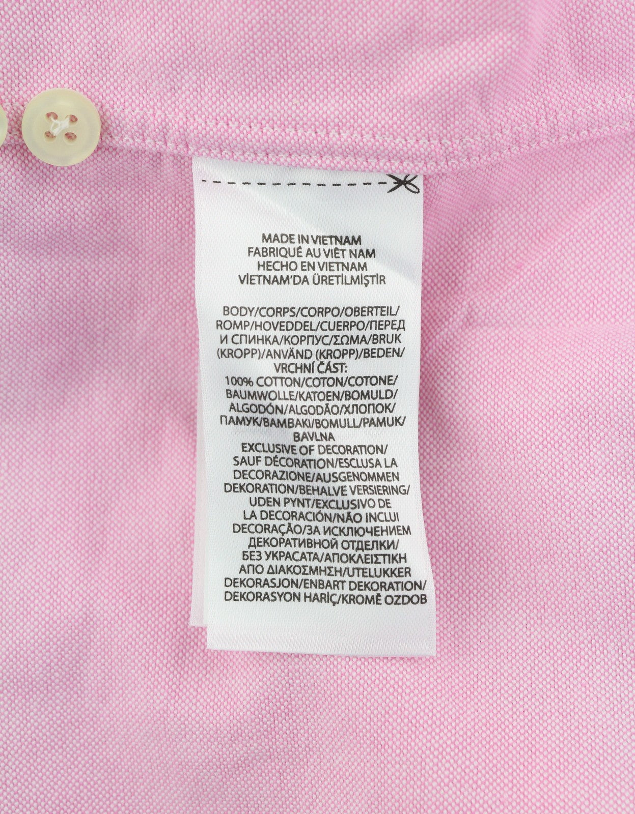 RALPH LAUREN Men Shirt L Pink Button-Down Neck Pocket Embroidered Logo Casual