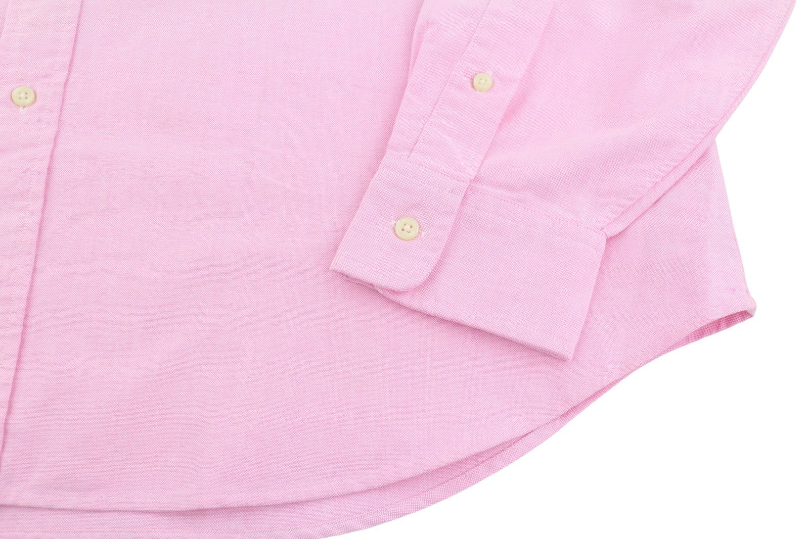 RALPH LAUREN Men Shirt L Pink Button-Down Neck Pocket Embroidered Logo Casual