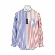 RALPH LAUREN Men Shirt M Striped Button-Down Neck Patch Pocket Custom Fit RRP219