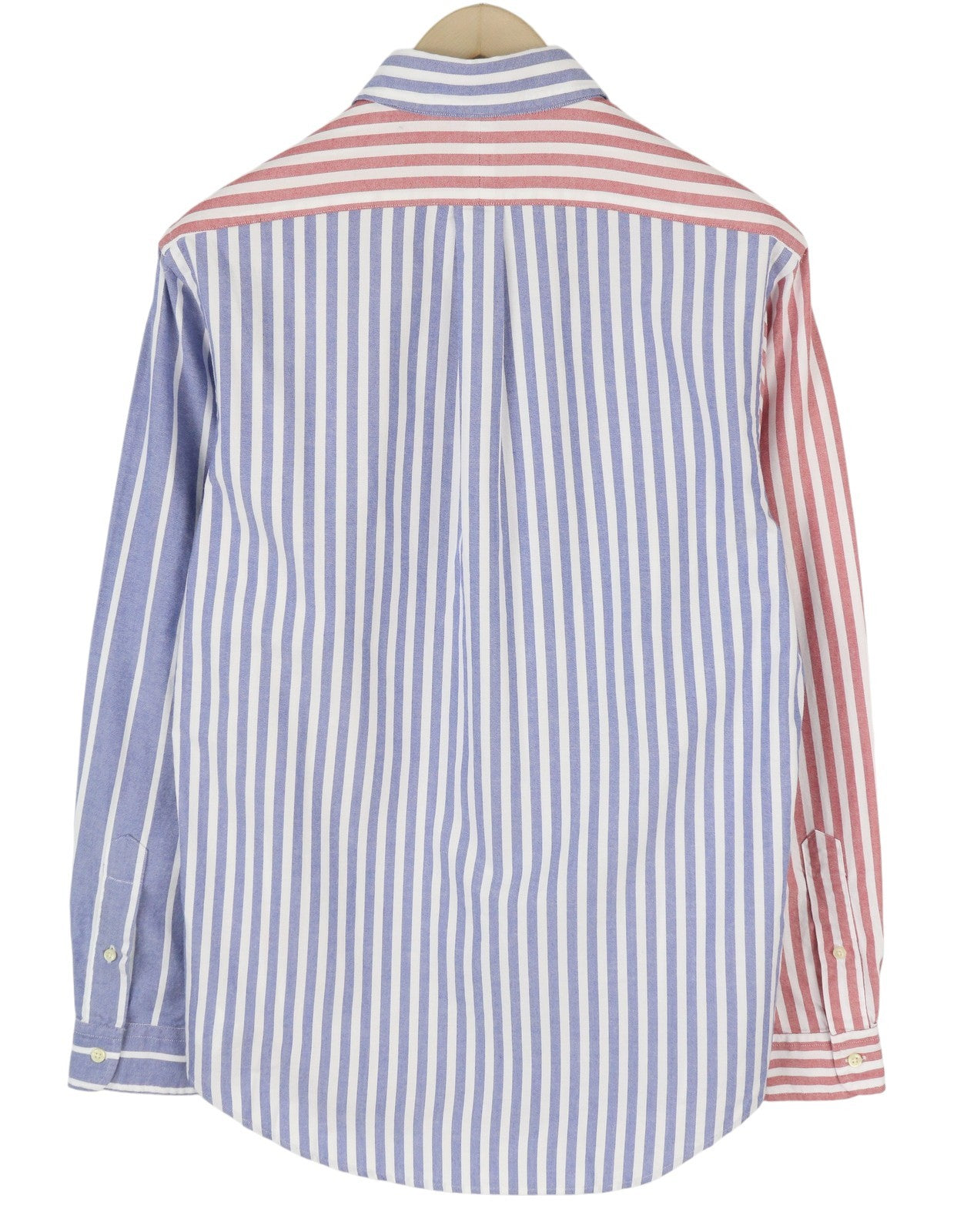 RALPH LAUREN Men Shirt M Striped Button-Down Neck Patch Pocket Custom Fit RRP219