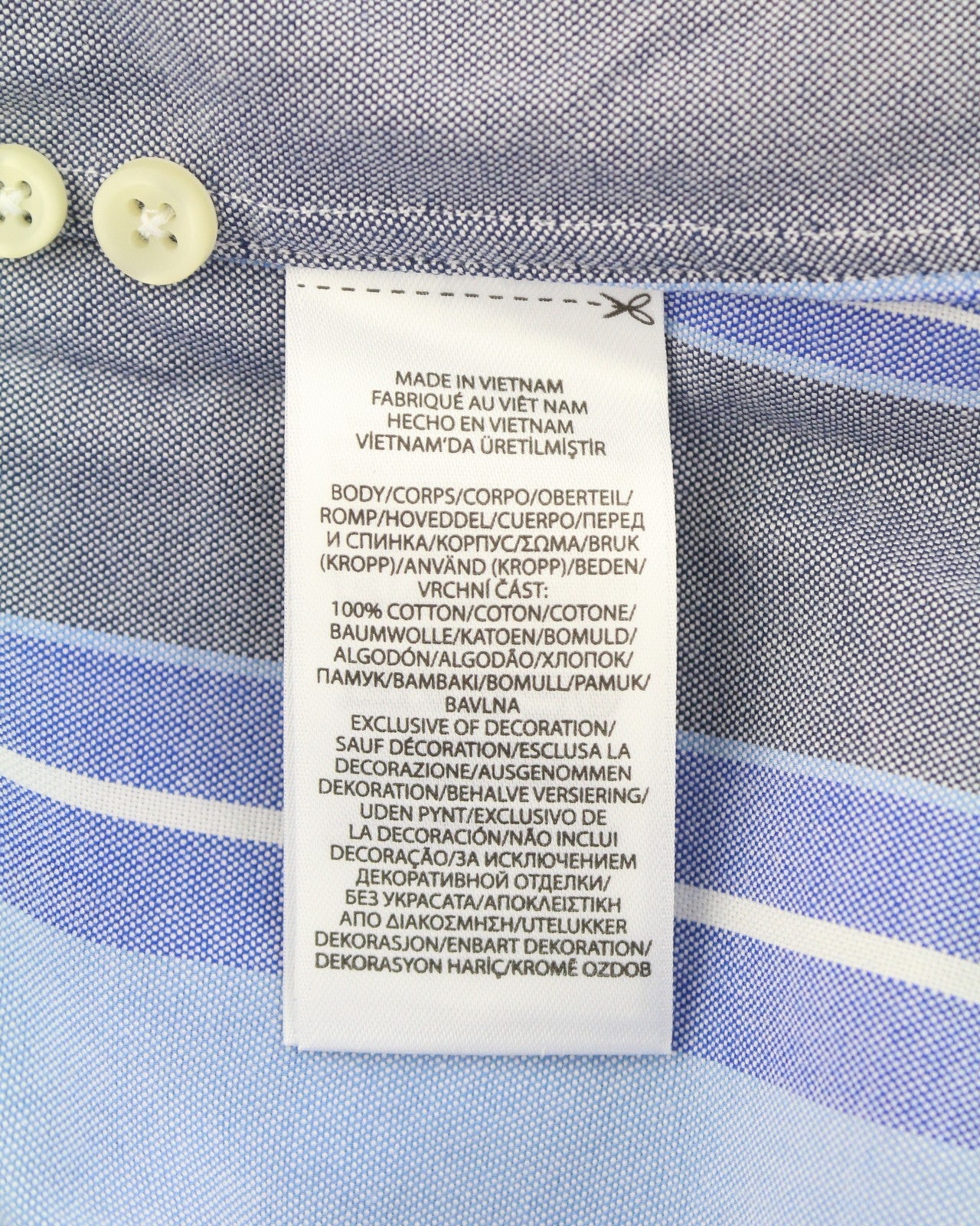 RALPH LAUREN Men Shirt XS Striped Slim Fit Button-Down Neck Embroidered Logo