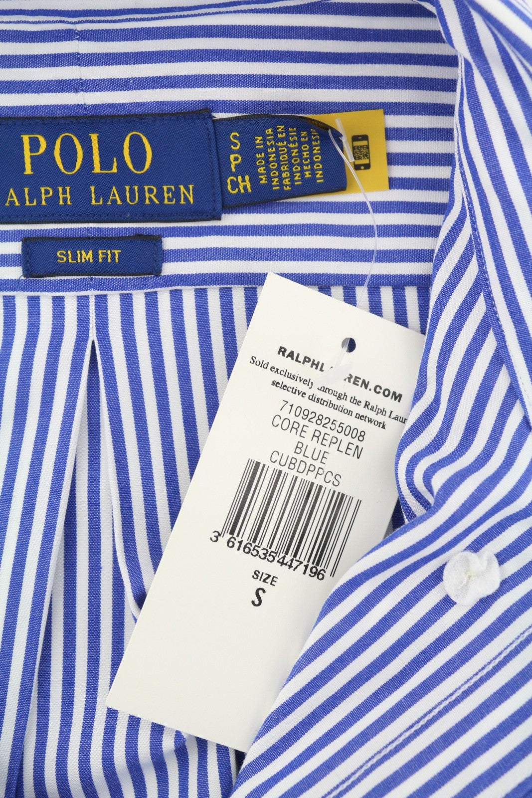 RALPH LAUREN Core Replen Men Shirt S Stretch Custom Fit Striped Button Down