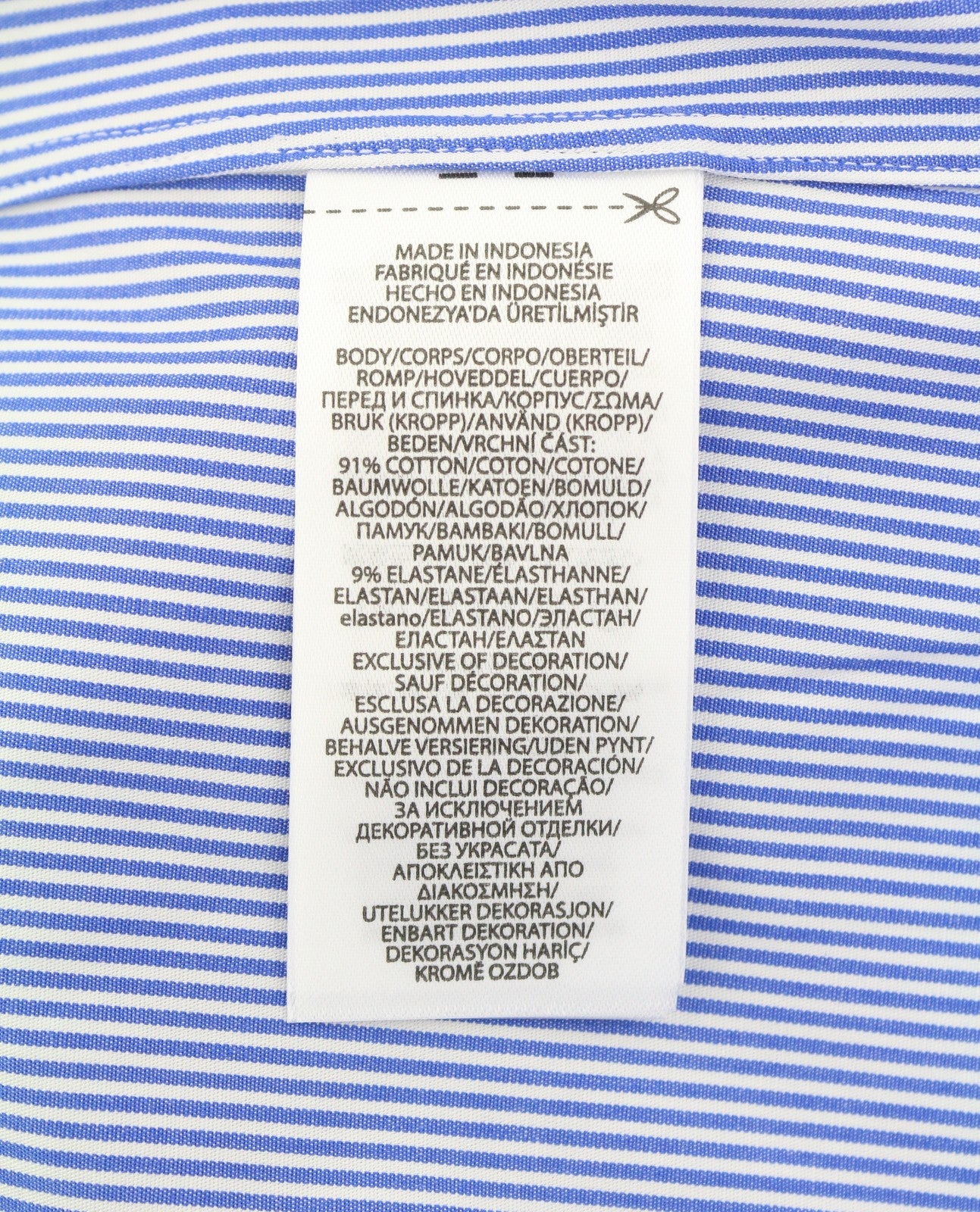 RALPH LAUREN Core Replen Men Shirt L Blue Striped Custom Fit Button-Up RRP155