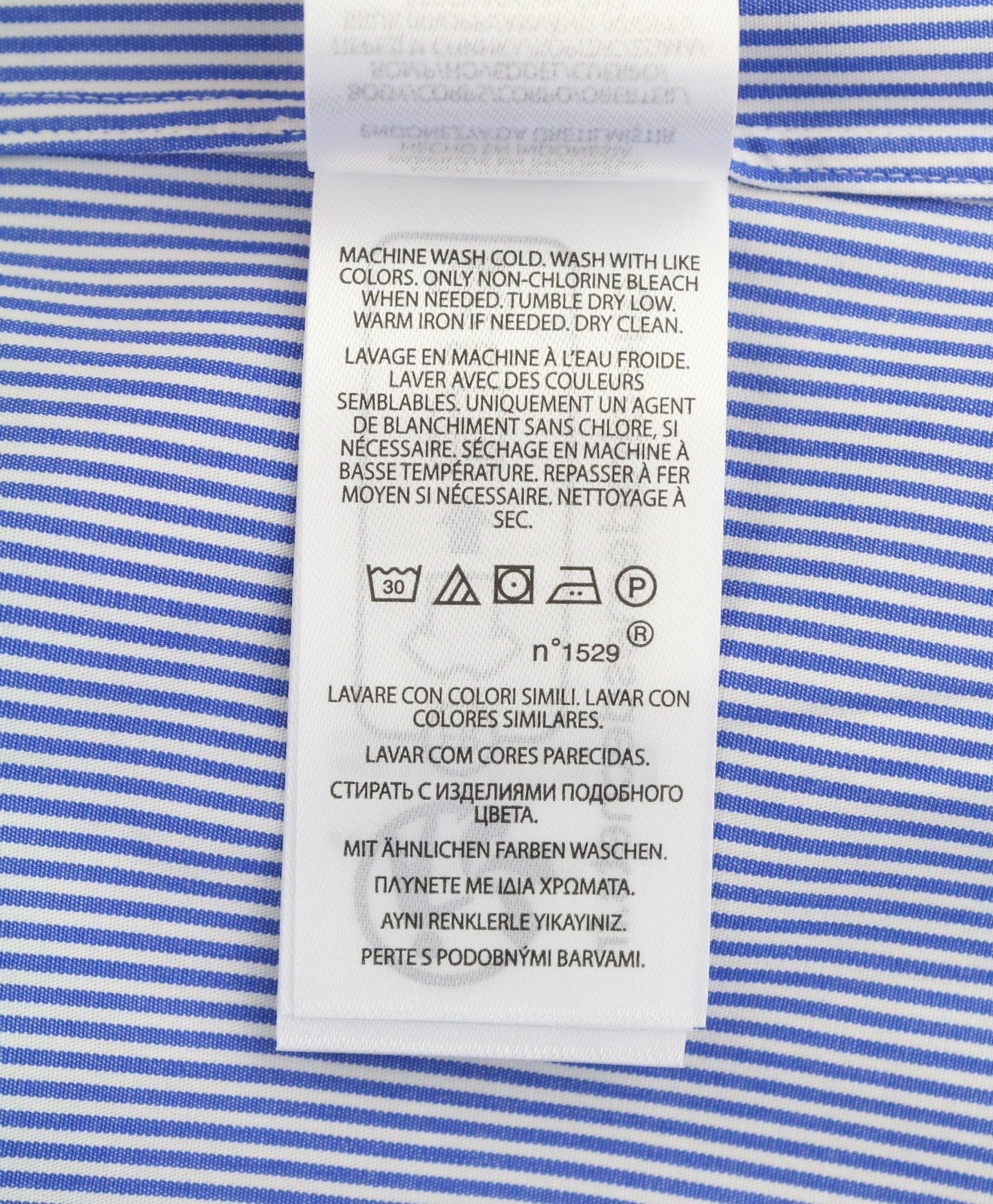 RALPH LAUREN Core Replen Men Shirt L Blue Striped Custom Fit Button-Up RRP155