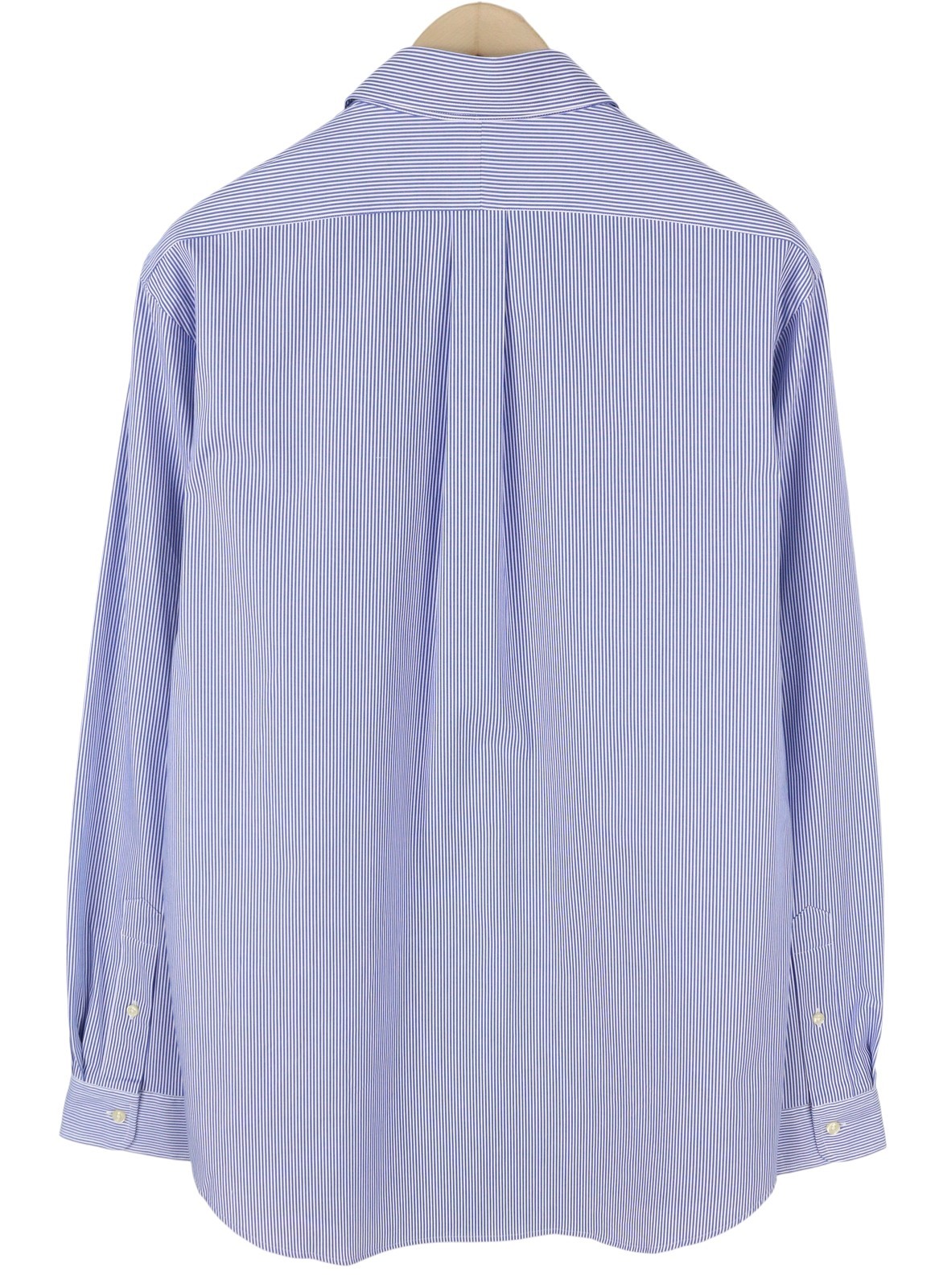 RALPH LAUREN Core Replen Men Shirt L Blue Striped Custom Fit Button-Up RRP155