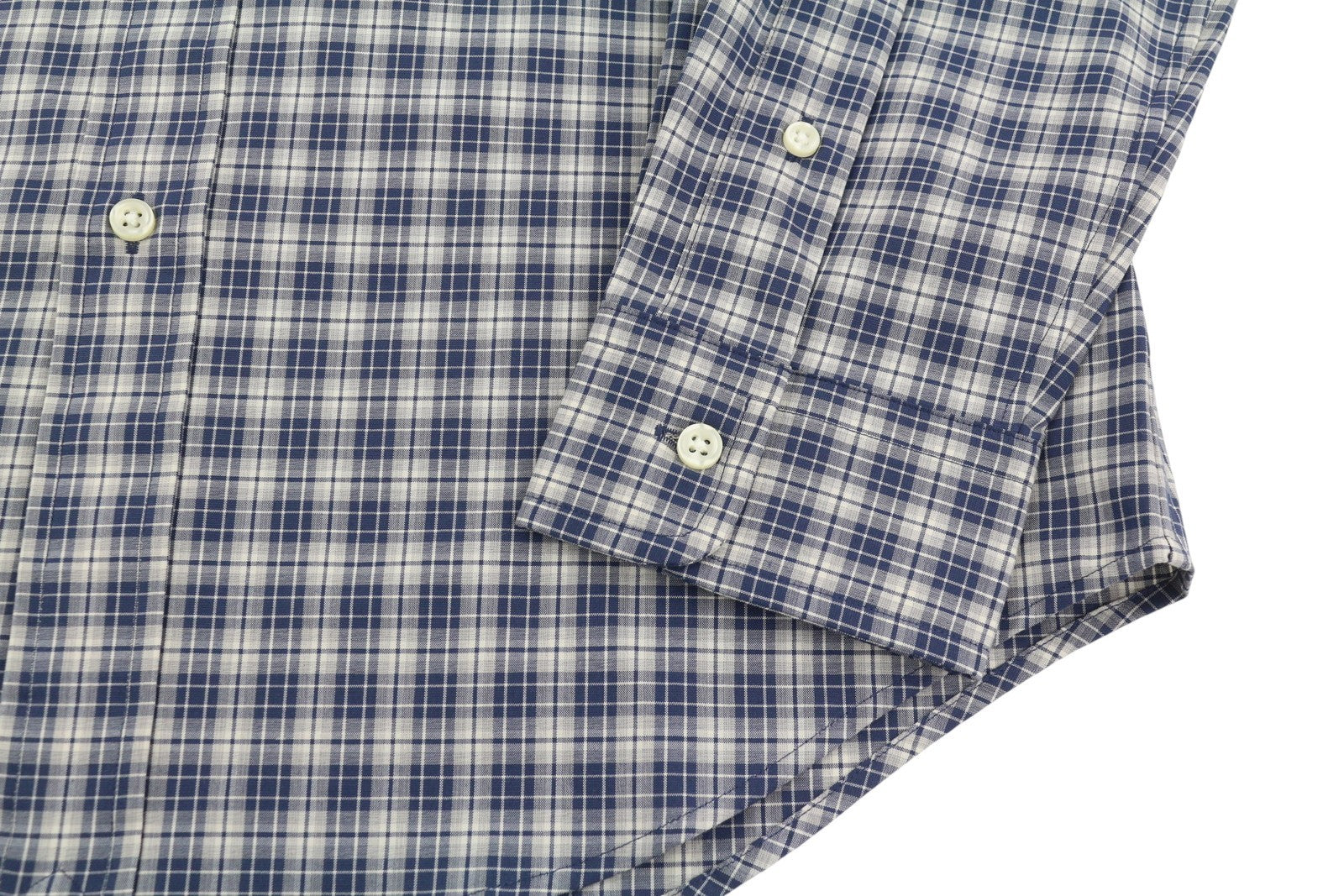 RALPH LAUREN Men Shirt S Stretch Custom Fit Plaid Button-Down Neck Logo Casual