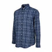 RALPH LAUREN Men Shirt M Blue Custom Fit Performance Plaid Button Flannel RRP169