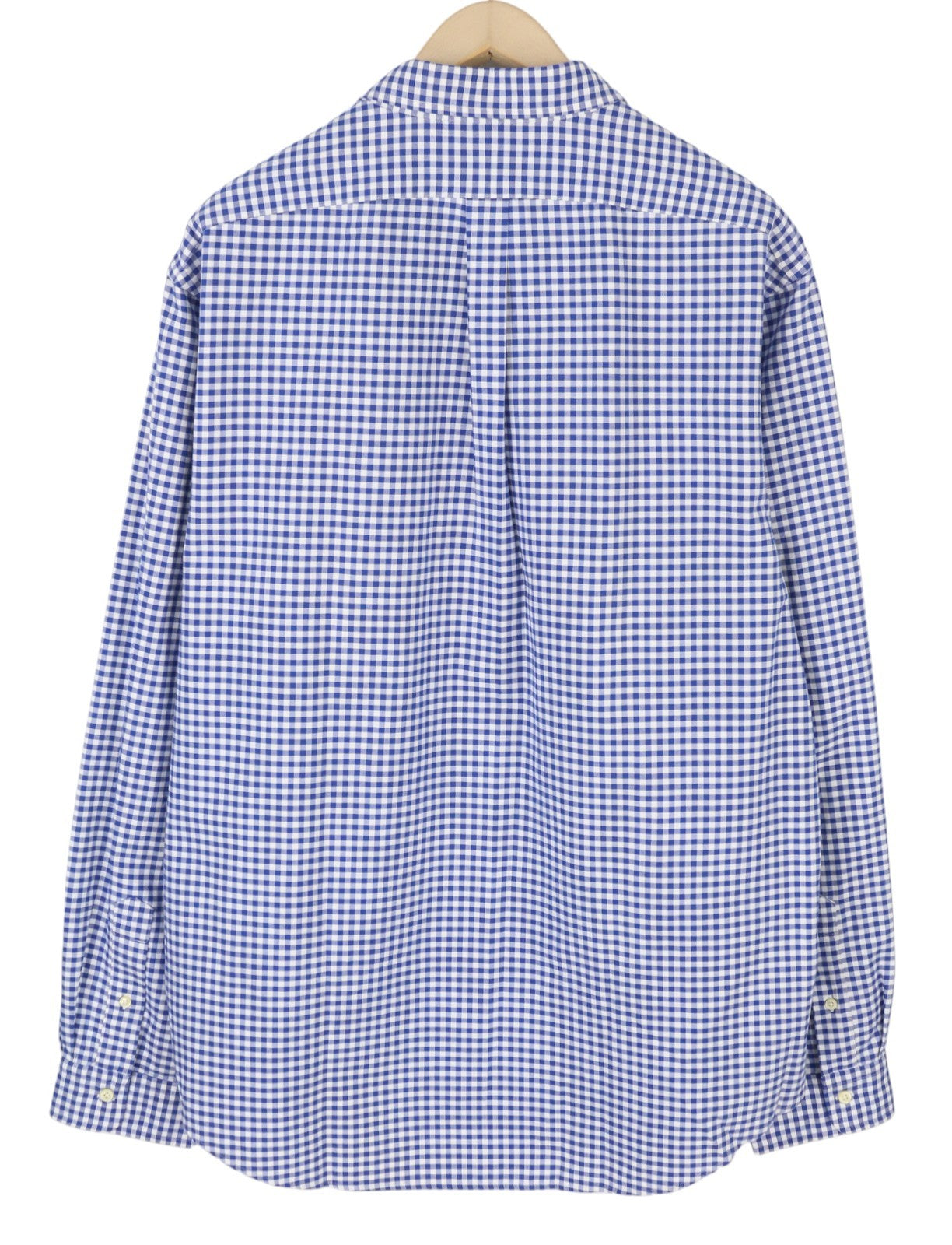 RALPH LAUREN Core Replen Men Shirt 2XL Blue Check Button-Down Neck Casual RRP159