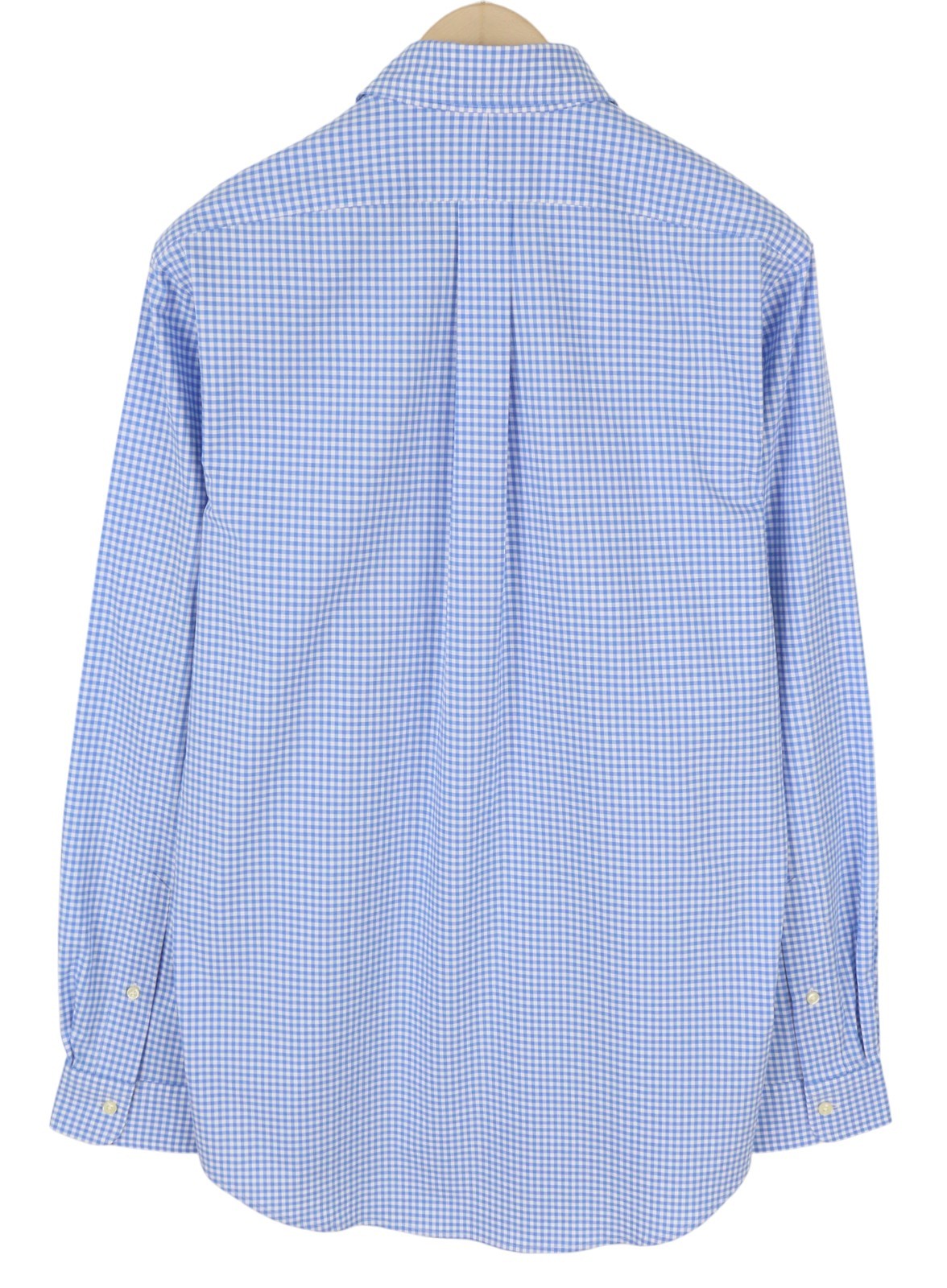 RALPH LAUREN Core Replen Men Shirt M Blue Check Button-Down Custom Fit RRP159