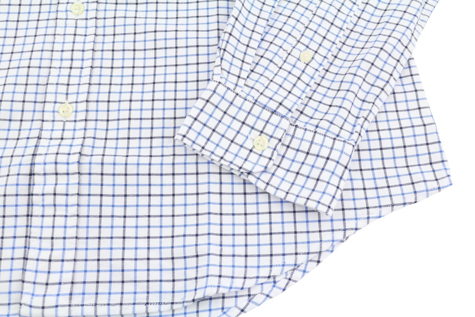 RALPH LAUREN Men Shirt S White Check Custom Fit Button-Down Neck Logo RRP169