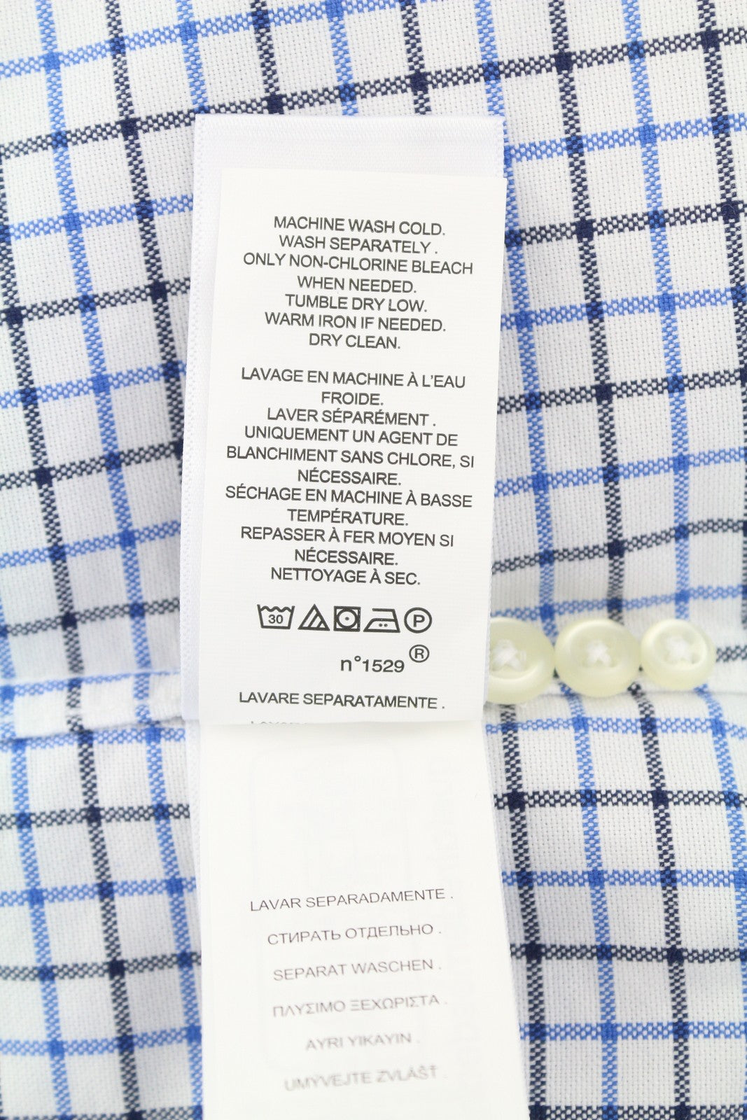 RALPH LAUREN Men Shirt L White Check Custom Fit Button-Down Neck Logo RRP169