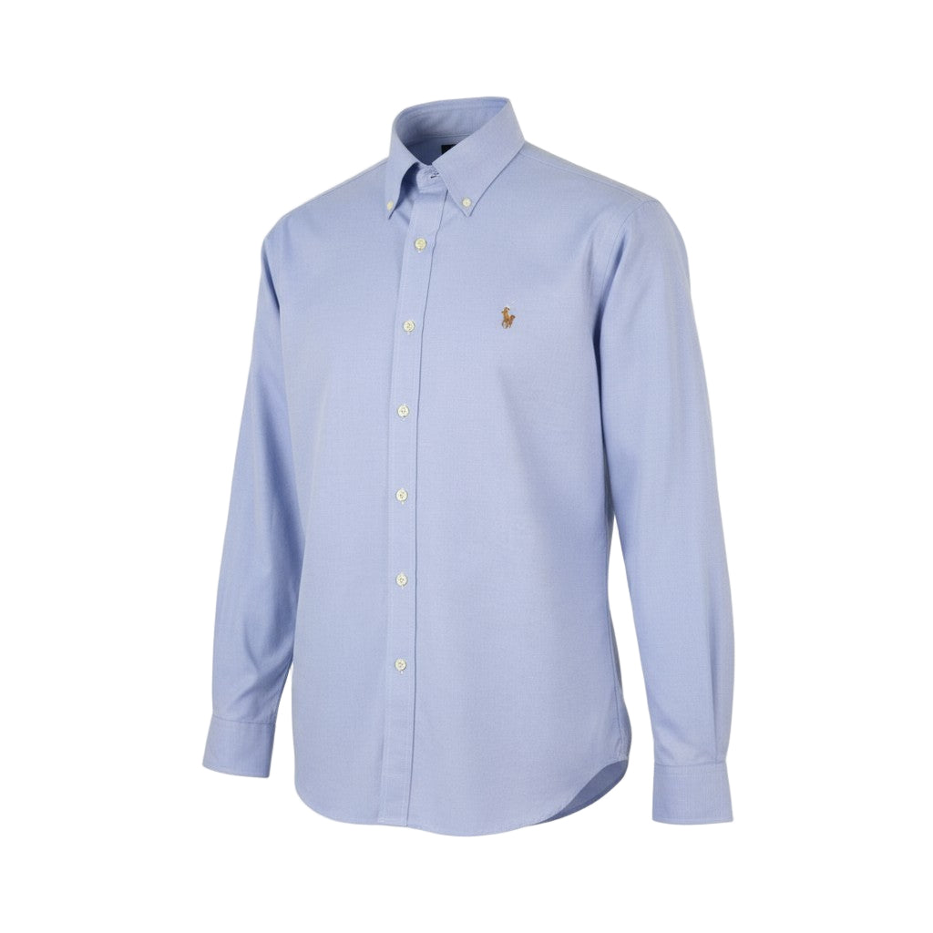 RALPH LAUREN Core Replen Men Formal Shirt M Blue Button Down Neck Custom RRP149