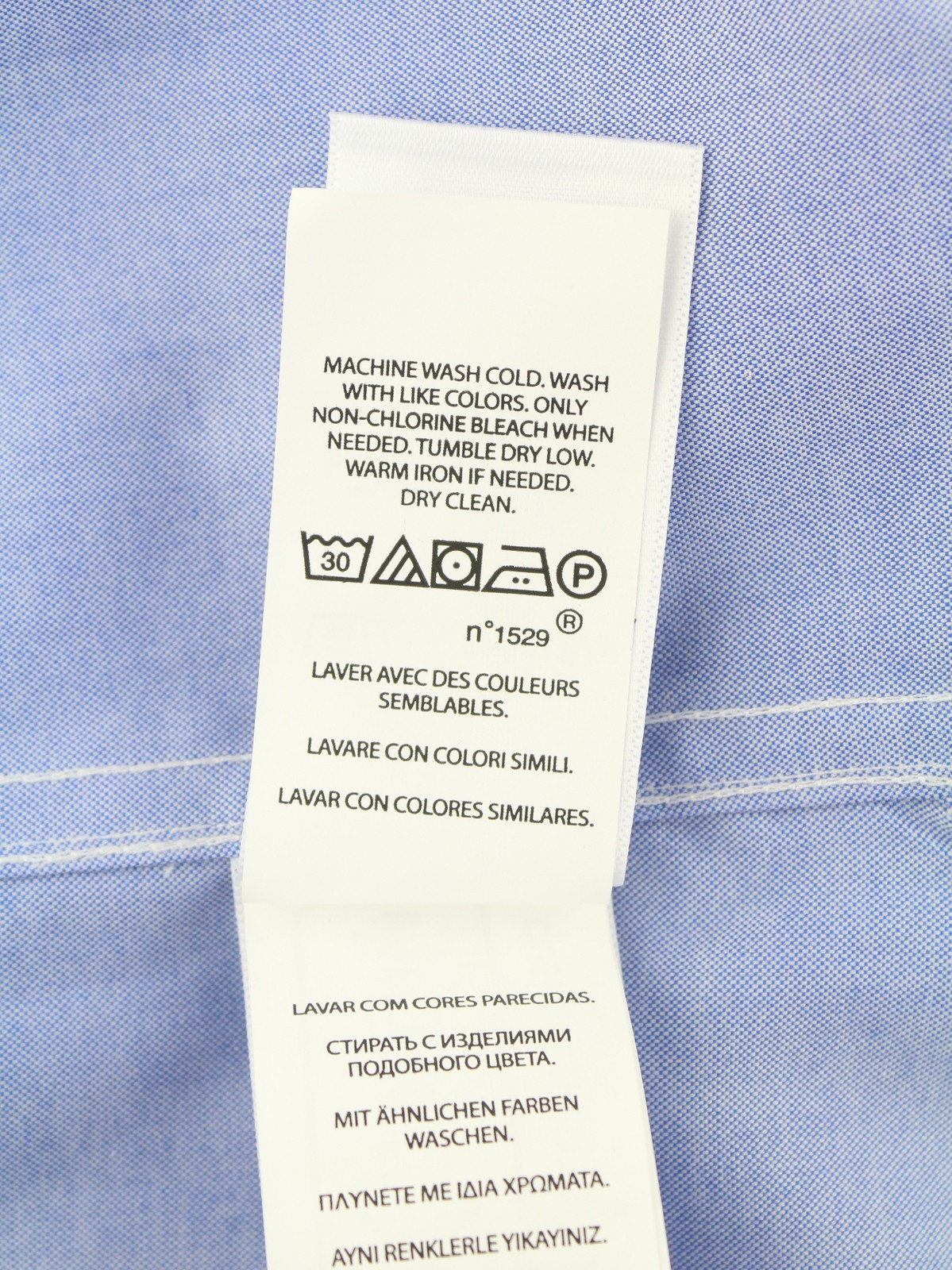 RALPH LAUREN Core Replen Men Formal Shirt M Blue Button Down Neck Custom RRP149