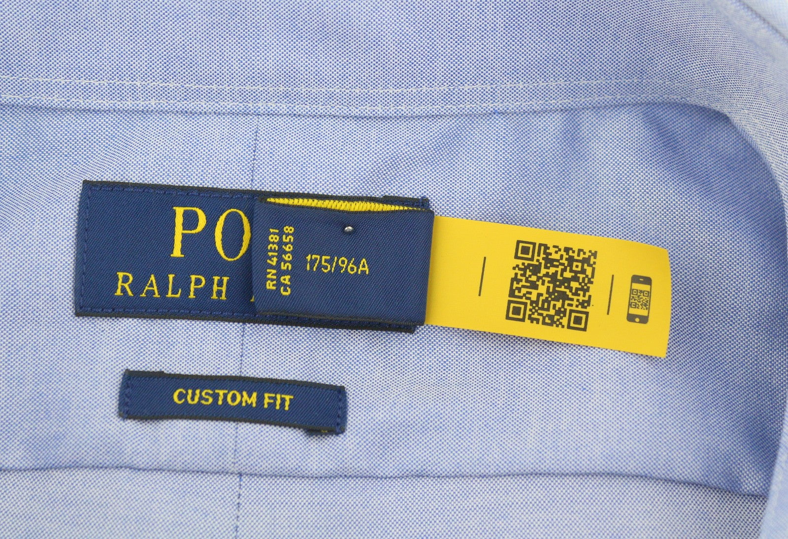 RALPH LAUREN Core Replen Men Formal Shirt M Blue Button Down Neck Custom RRP149