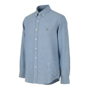 RALPH LAUREN Core Replen Men Shirt XL Blue Faded Button-Down Custom Fit RRP159