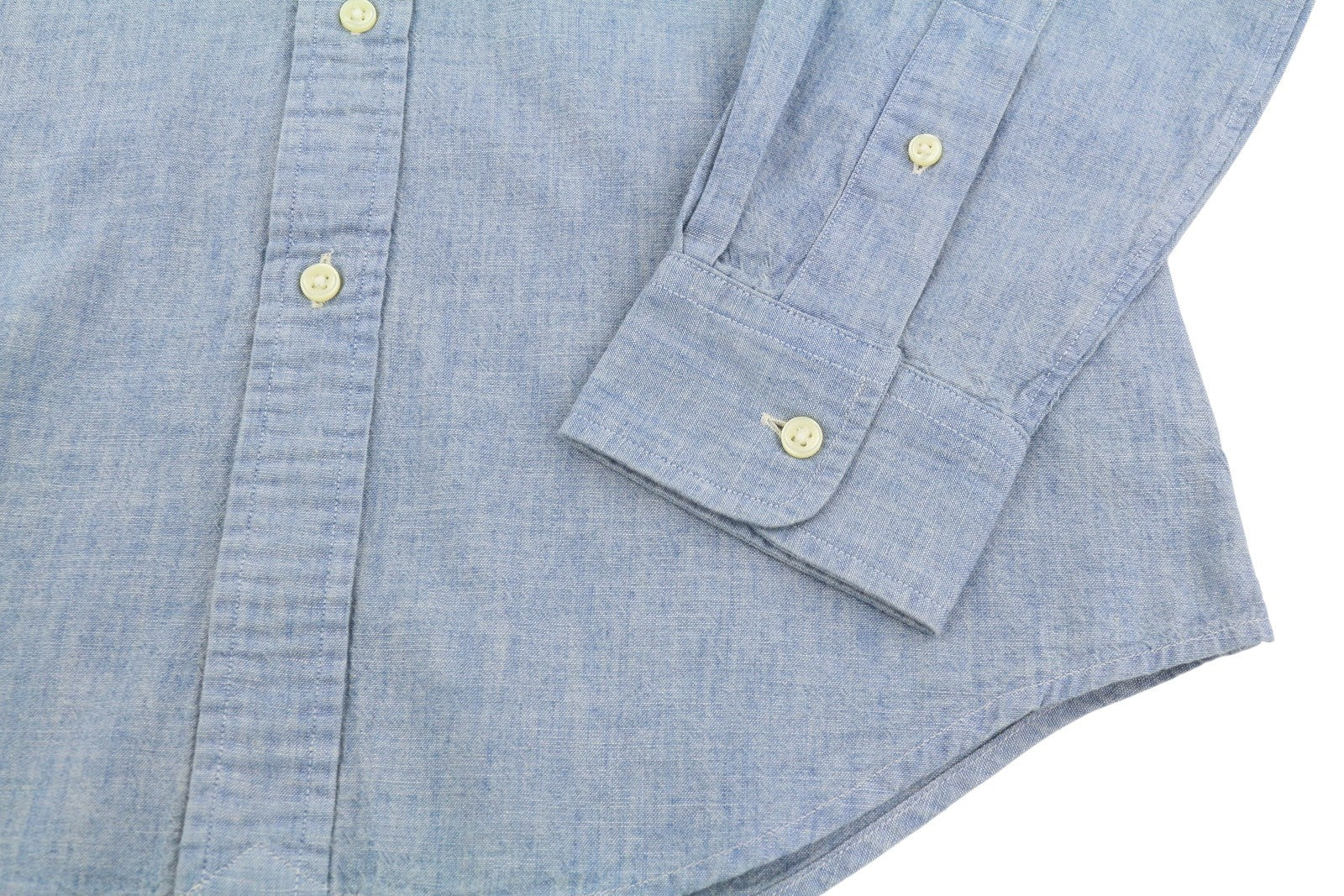 RALPH LAUREN Core Replen Men Shirt XL Blue Faded Button-Down Custom Fit RRP159