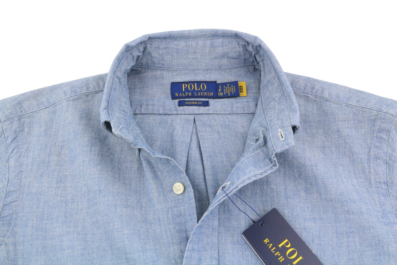 RALPH LAUREN Core Replen Men Shirt S Blue Faded Button-Down Custom Casual RRP159