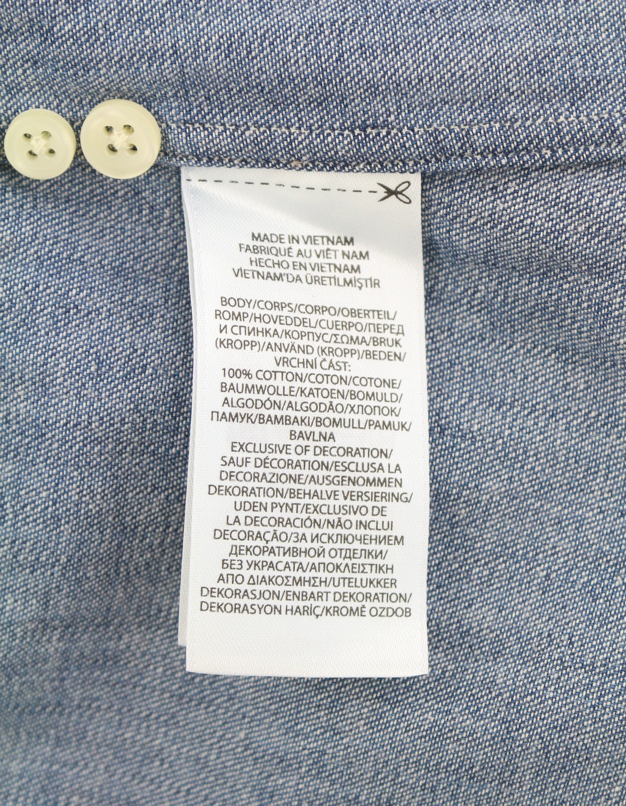 RALPH LAUREN Core Replen Men Shirt S Blue Denim Faded Button Down Slim RRP159