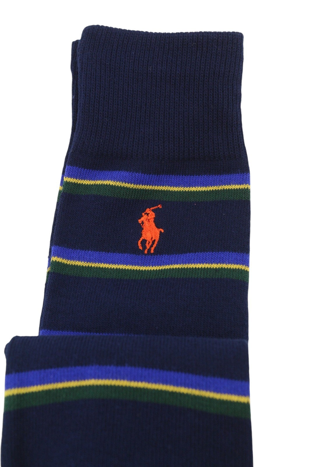 RALPH LAUREN Men Socks OS Green Bear Embroidered Logo Tight Knit Unisex 2 Pairs