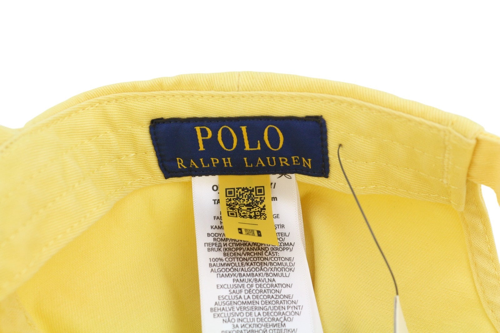RALPH LAUREN Classic Sport Men Cap OS Yellow Embroidered Logo Baseball Unisex