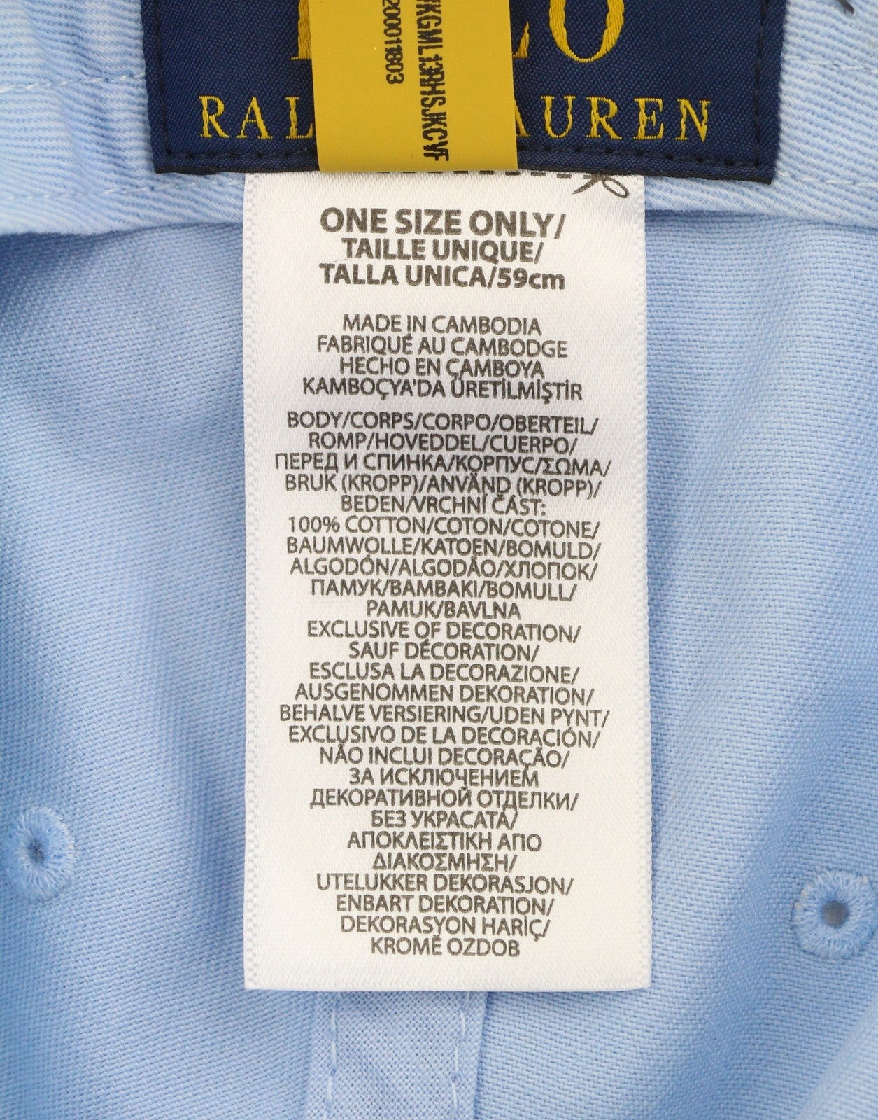 RALPH LAUREN Classic Sport Men Cap OS Blue Embroidered Logo Baseball Unisex