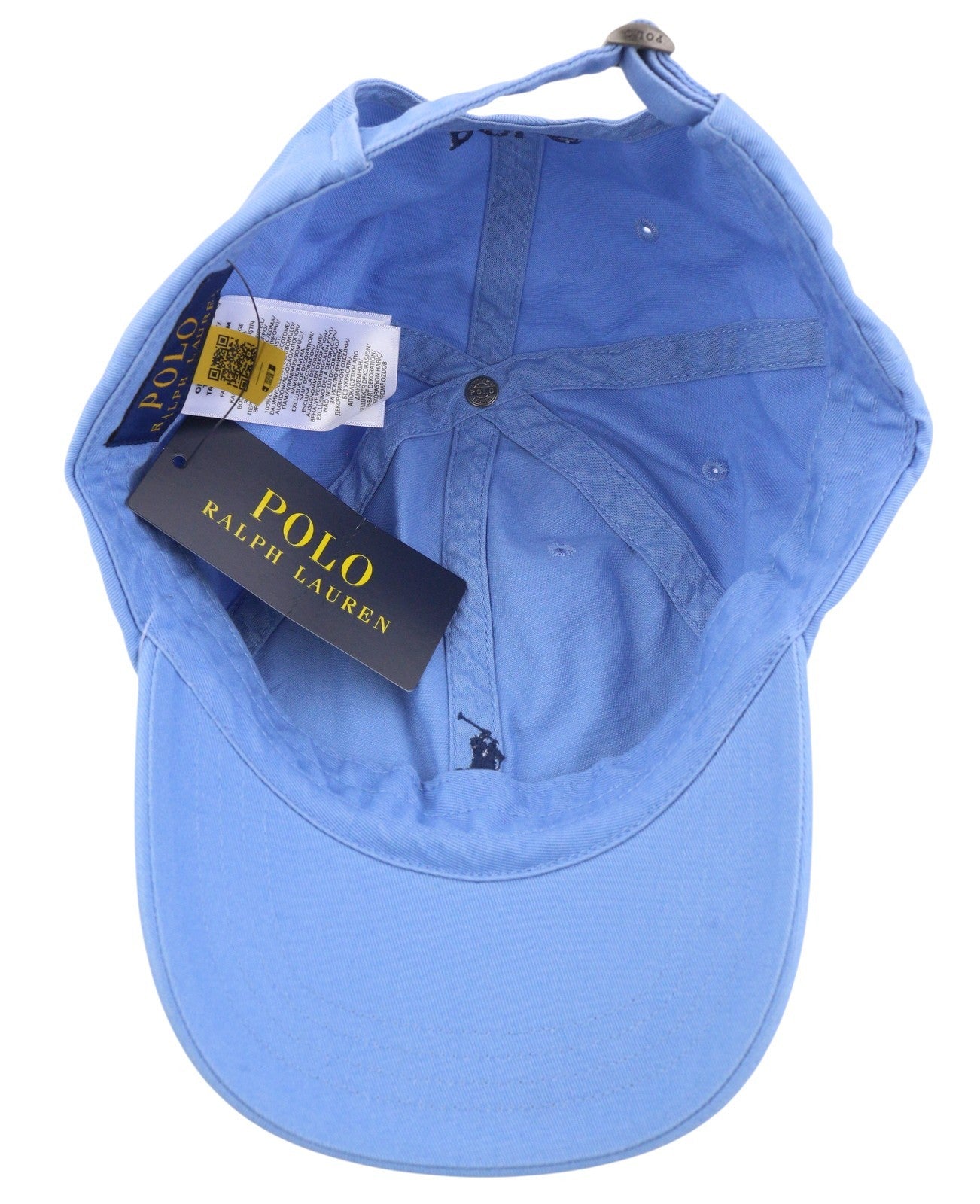 RALPH LAUREN Men Cap OS Light Blue Embroidered Logo Cotton Baseball Unisex