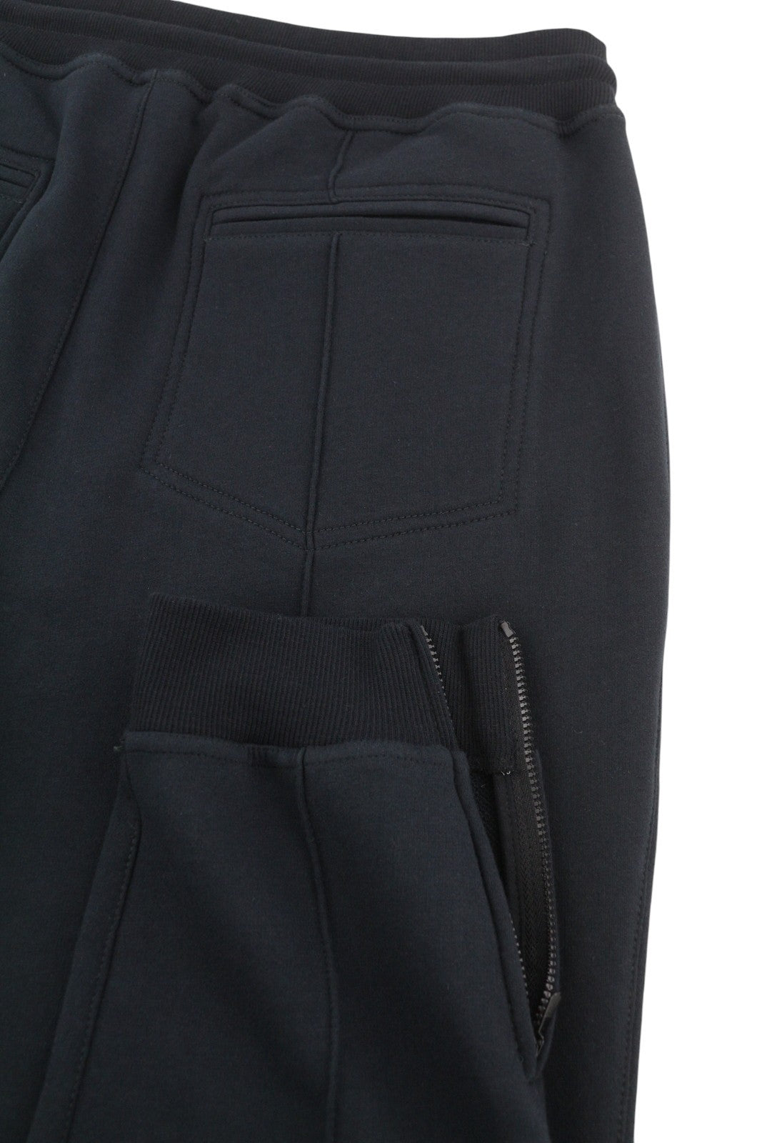 BRUNELLO CUCINELLI Men Trousers M Black Drawstrings Waist Pockets Sweatpants